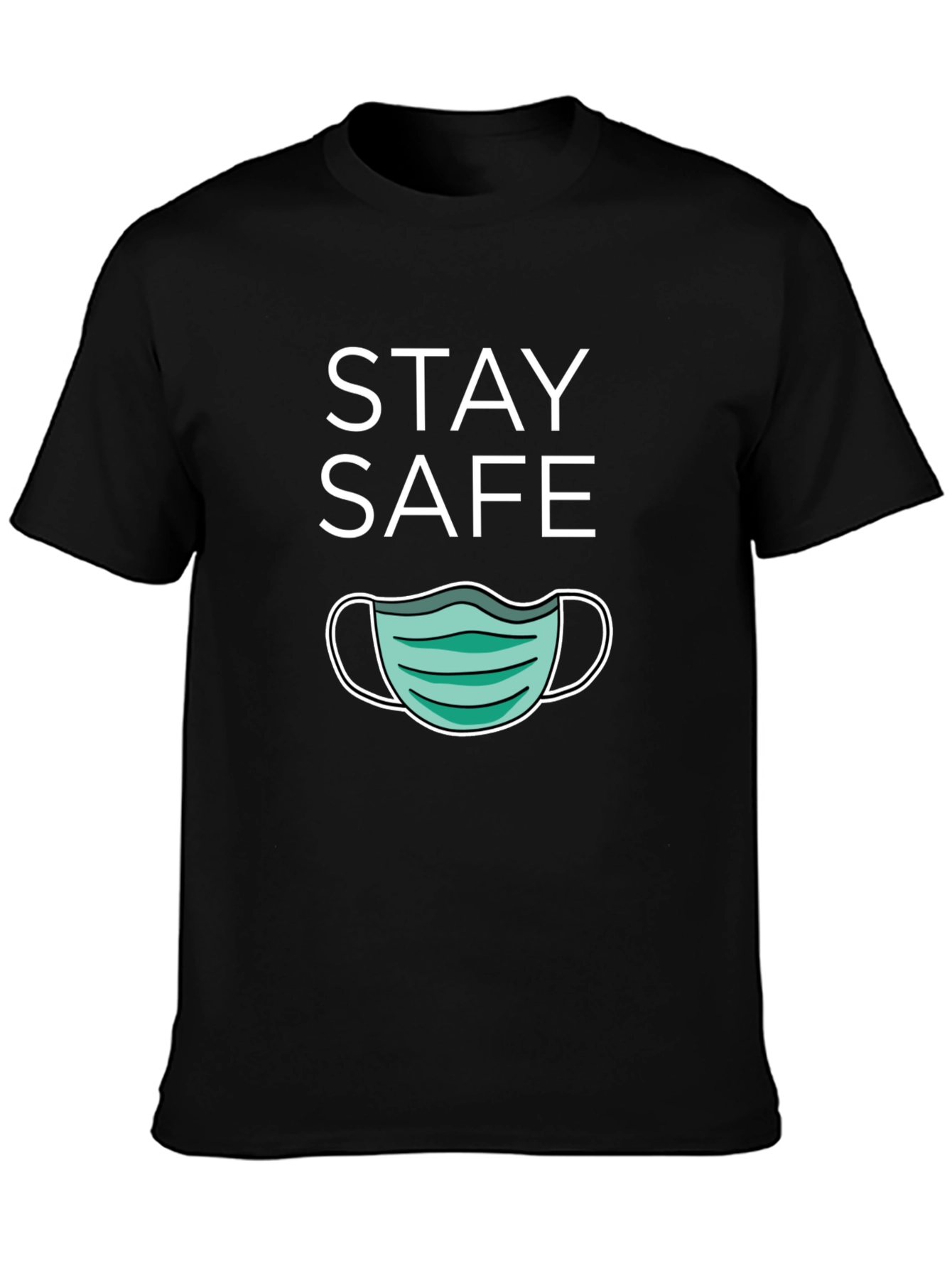 Stay Safe T-Shirt with Mask Design