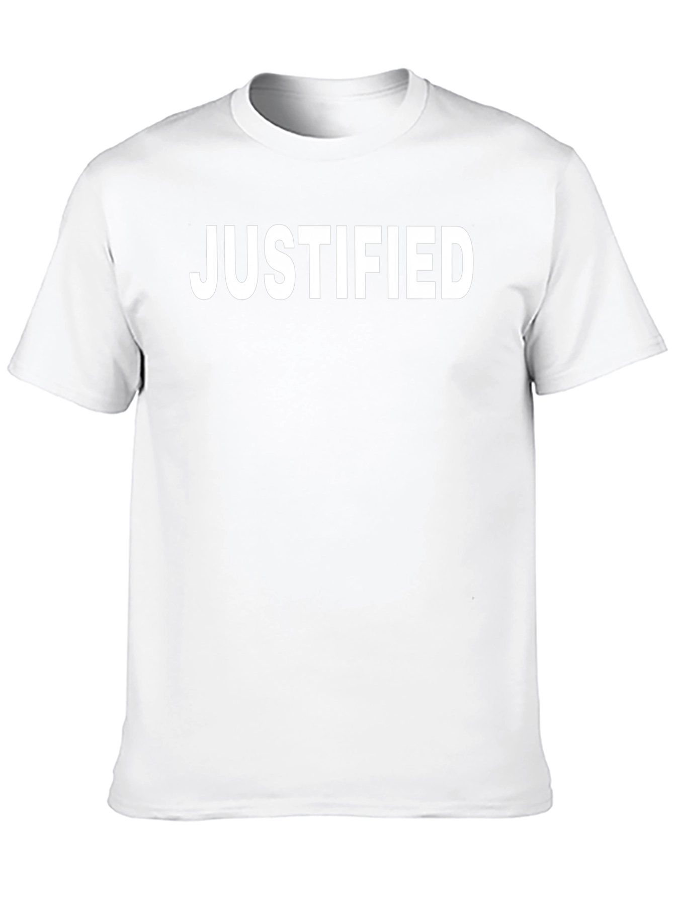 Justified Black Cotton Graphic Tee Shirt