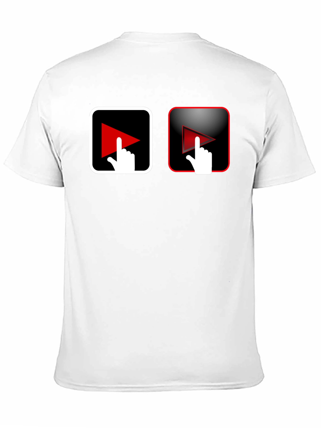 Play Button Touch Black T-Shirt