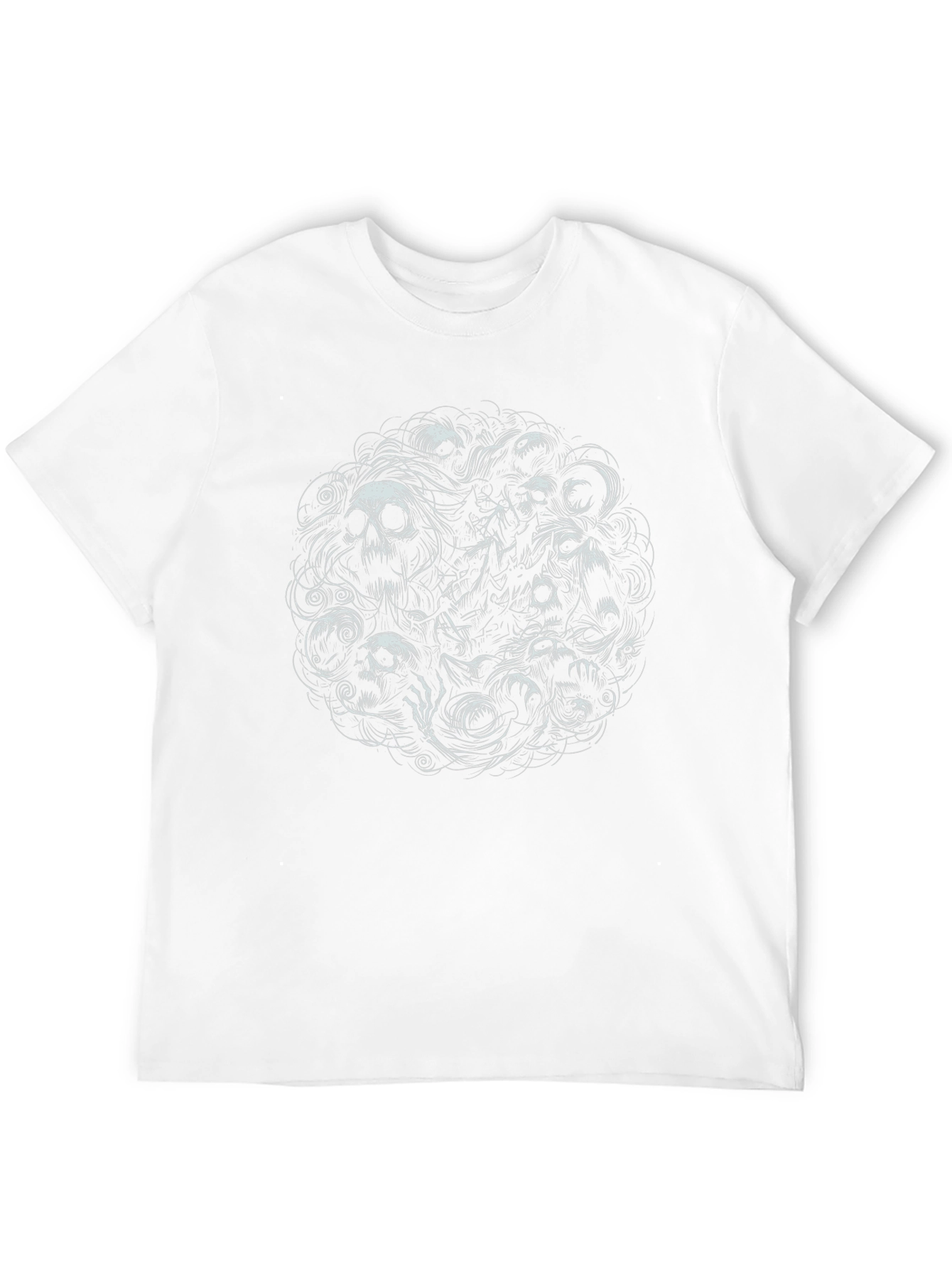 Skull Cluster Graphic Tee - Black T-Shirt