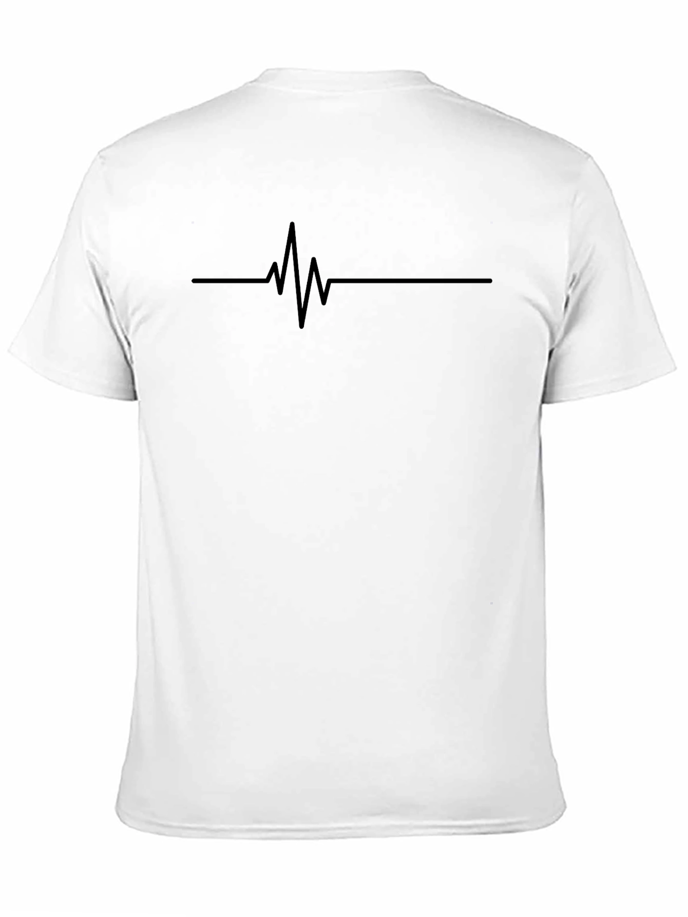 Heartbeat Line Graphic Tee - Black