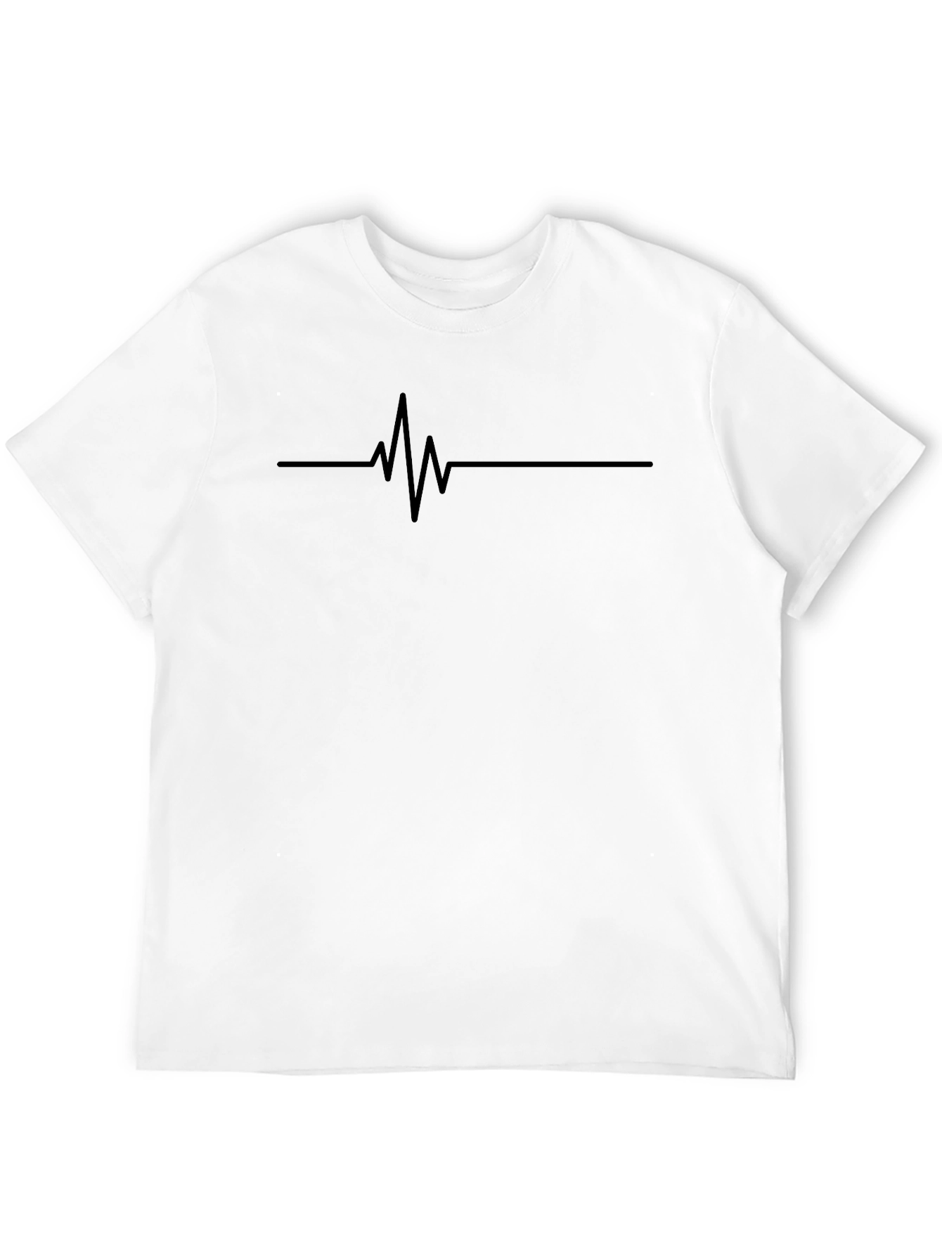 Heartbeat Line Graphic Tee - Black