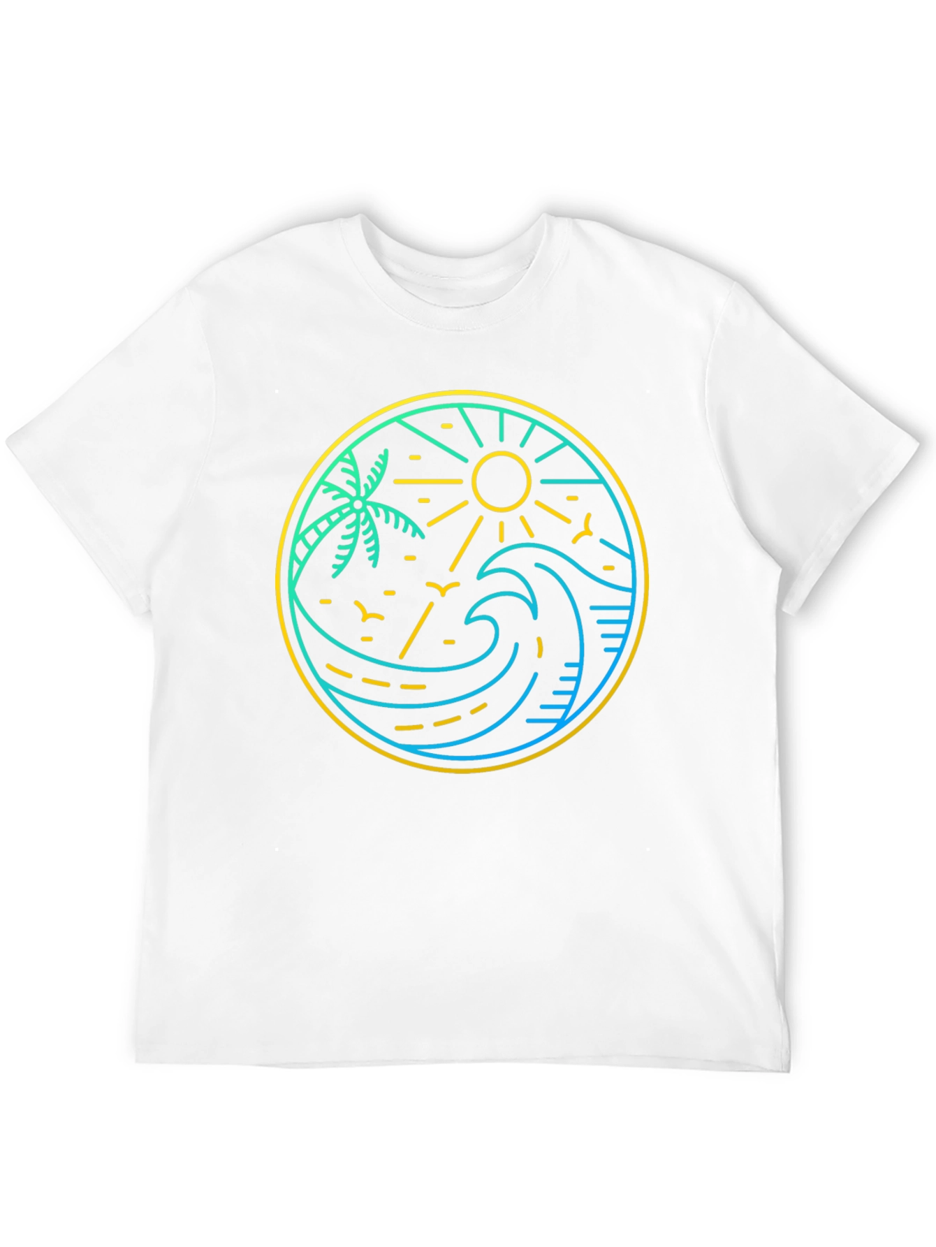 Tropical Vibe Black Tee - Coastal Design
