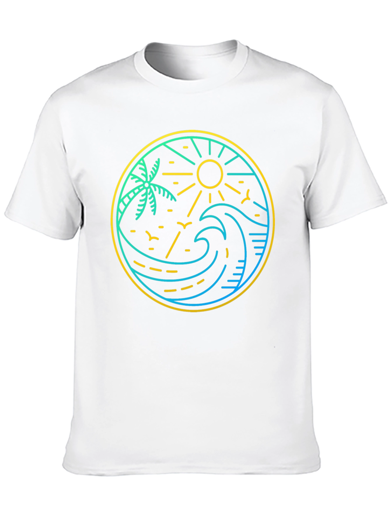 Tropical Vibe Black Tee - Coastal Design