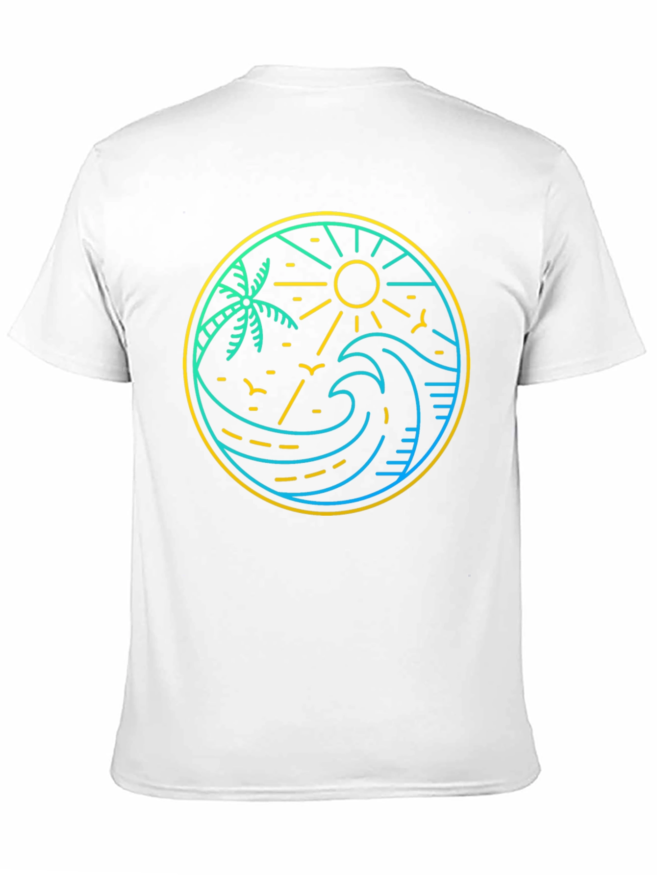 Tropical Vibe Black Tee - Coastal Design