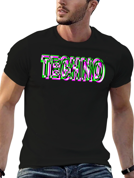 Techno Glitch Graphic Tee