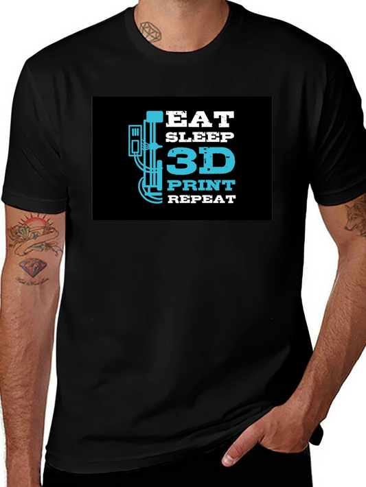 Eat Sleep 3D Print Repeat T-Shirt