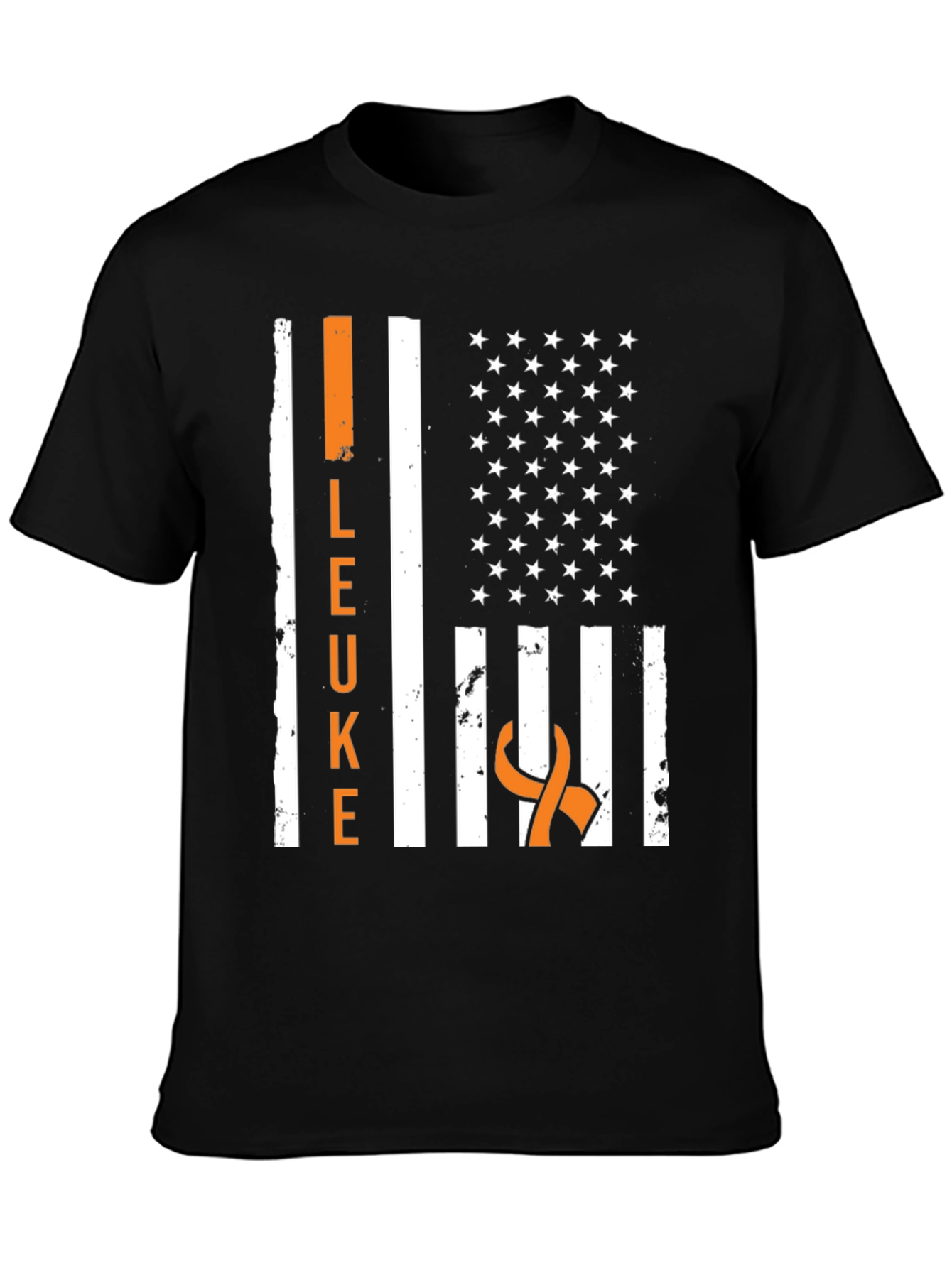 Leukemia Awareness American Flag T-Shirt