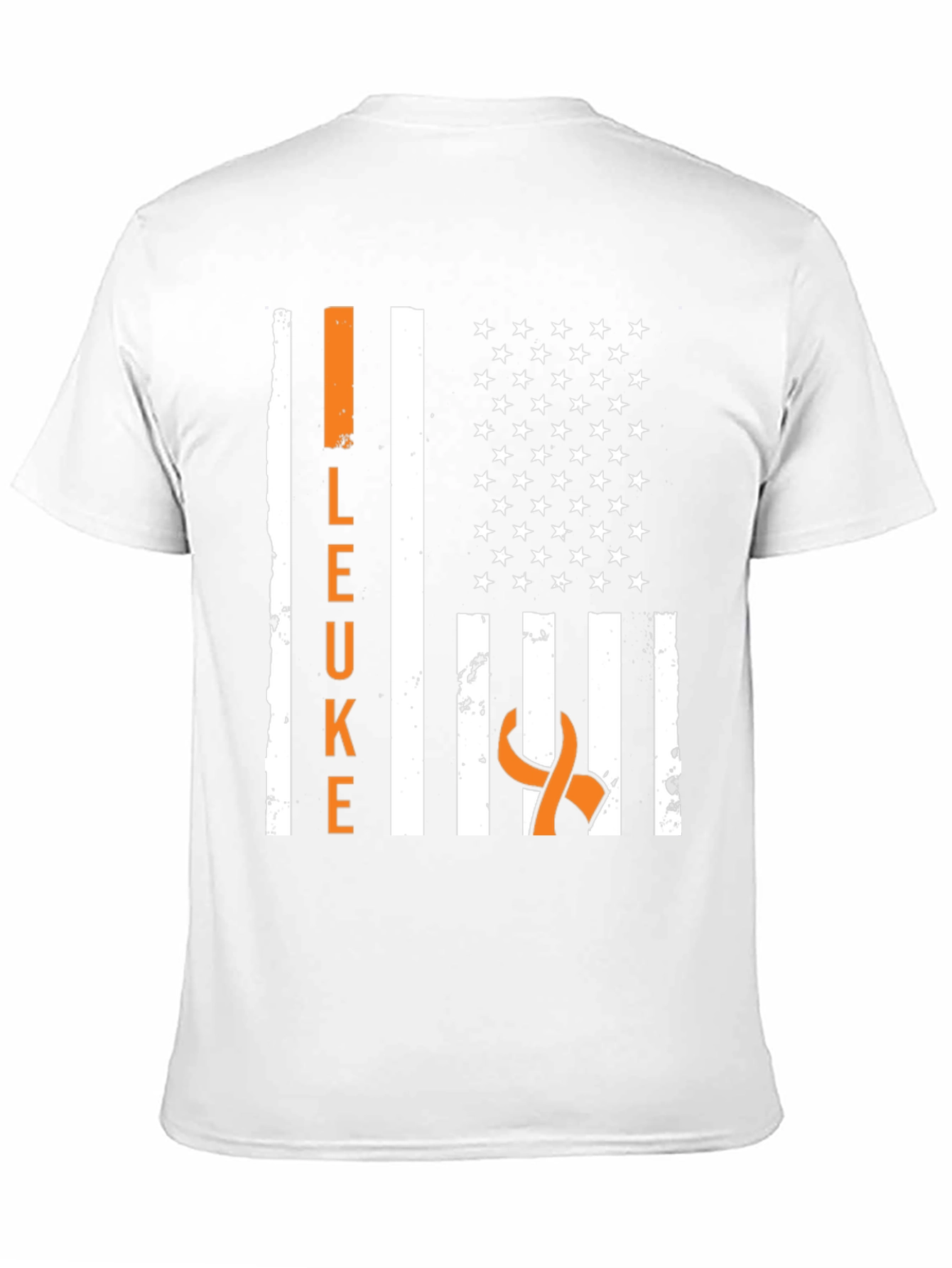 Leukemia Awareness American Flag T-Shirt