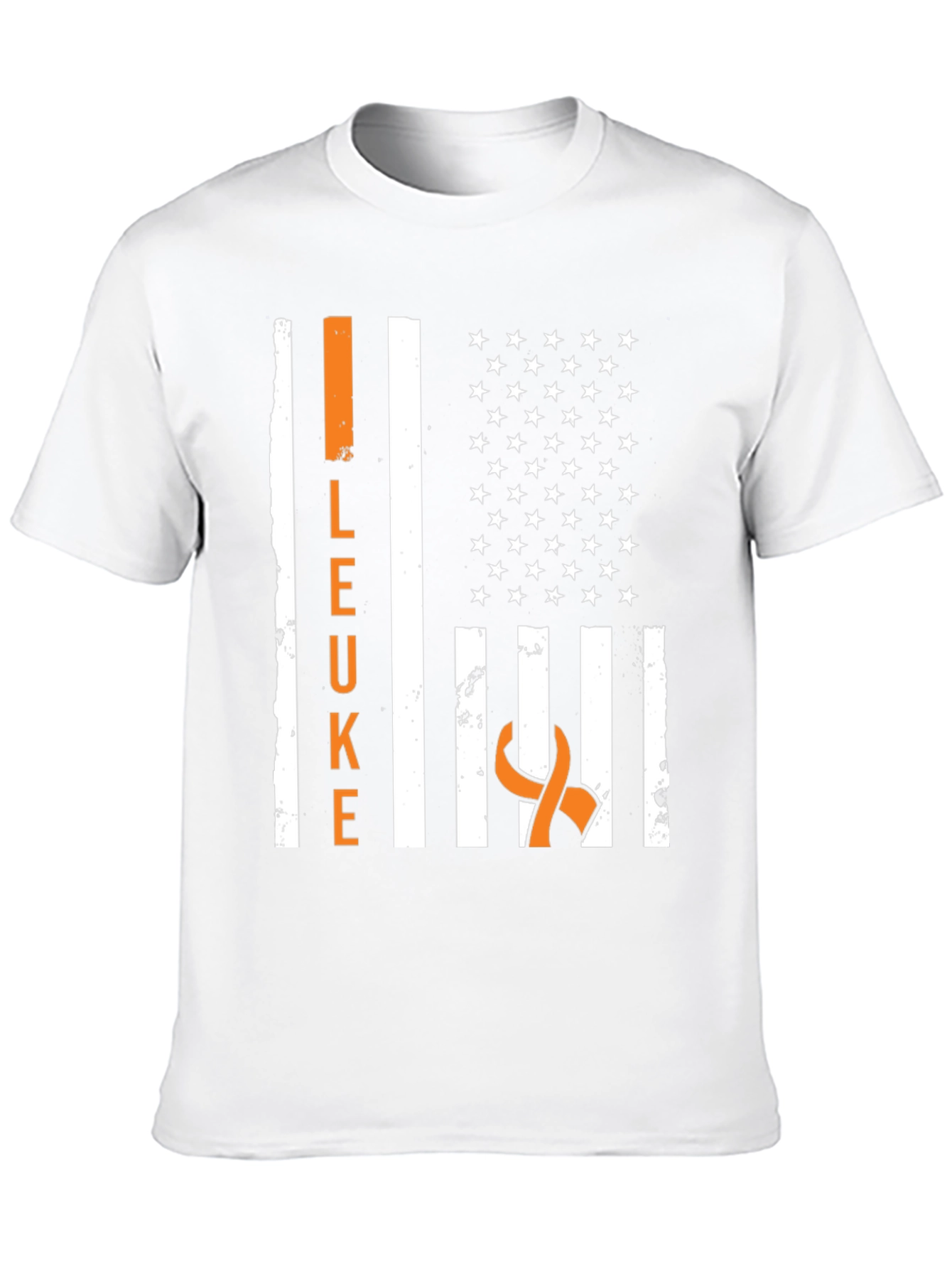 Leukemia Awareness American Flag T-Shirt