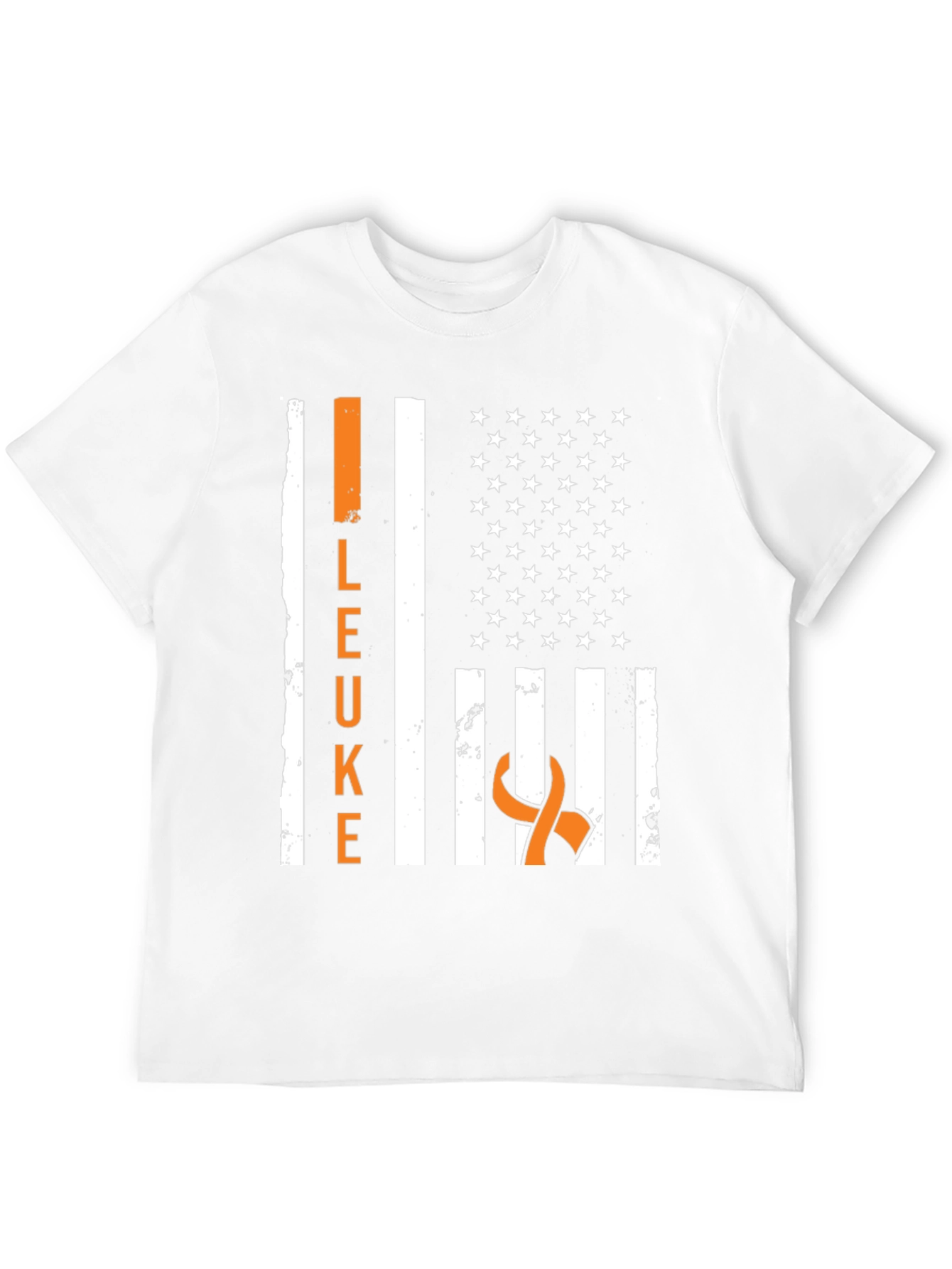 Leukemia Awareness American Flag T-Shirt