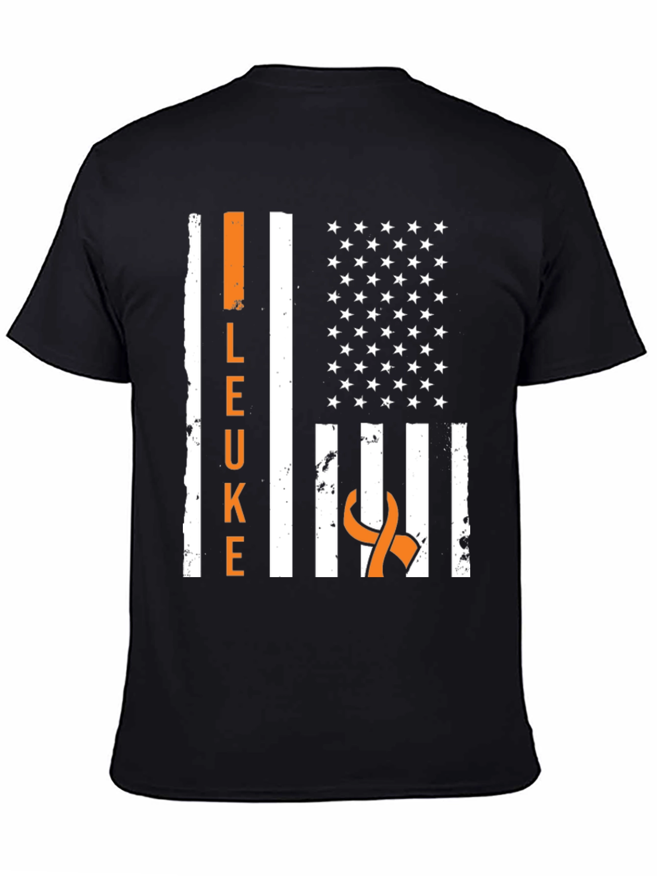 Leukemia Awareness American Flag T-Shirt