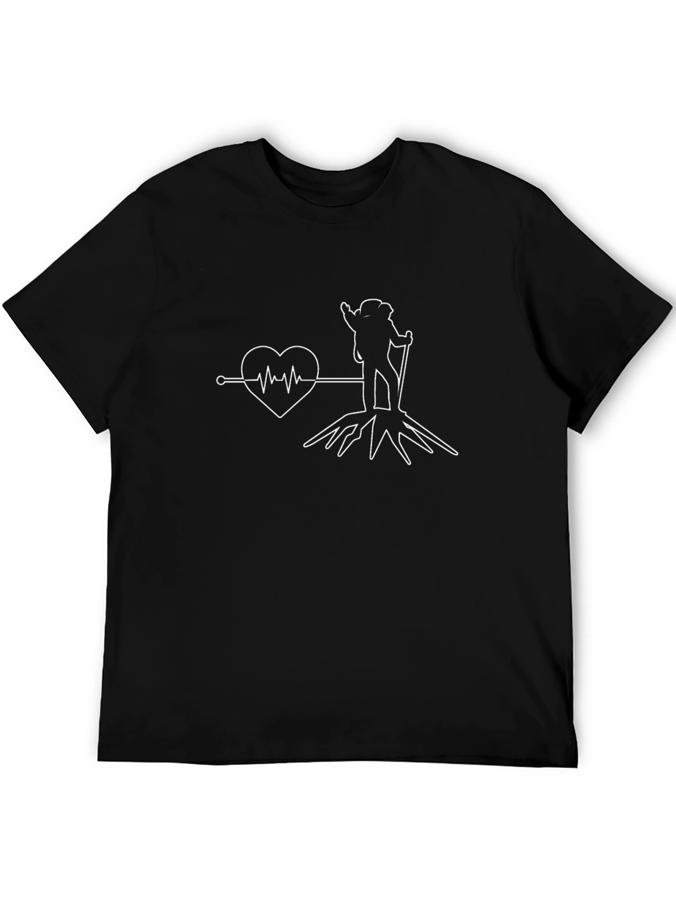 Hiking Heartbeat T-Shirt - Outdoor Adventure Tee