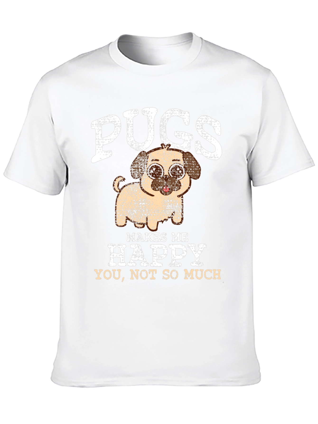Pugs Make Me Happy Graphic Tee