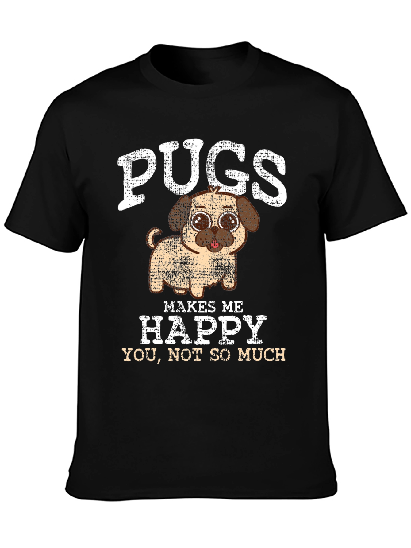 Pugs Make Me Happy Graphic Tee