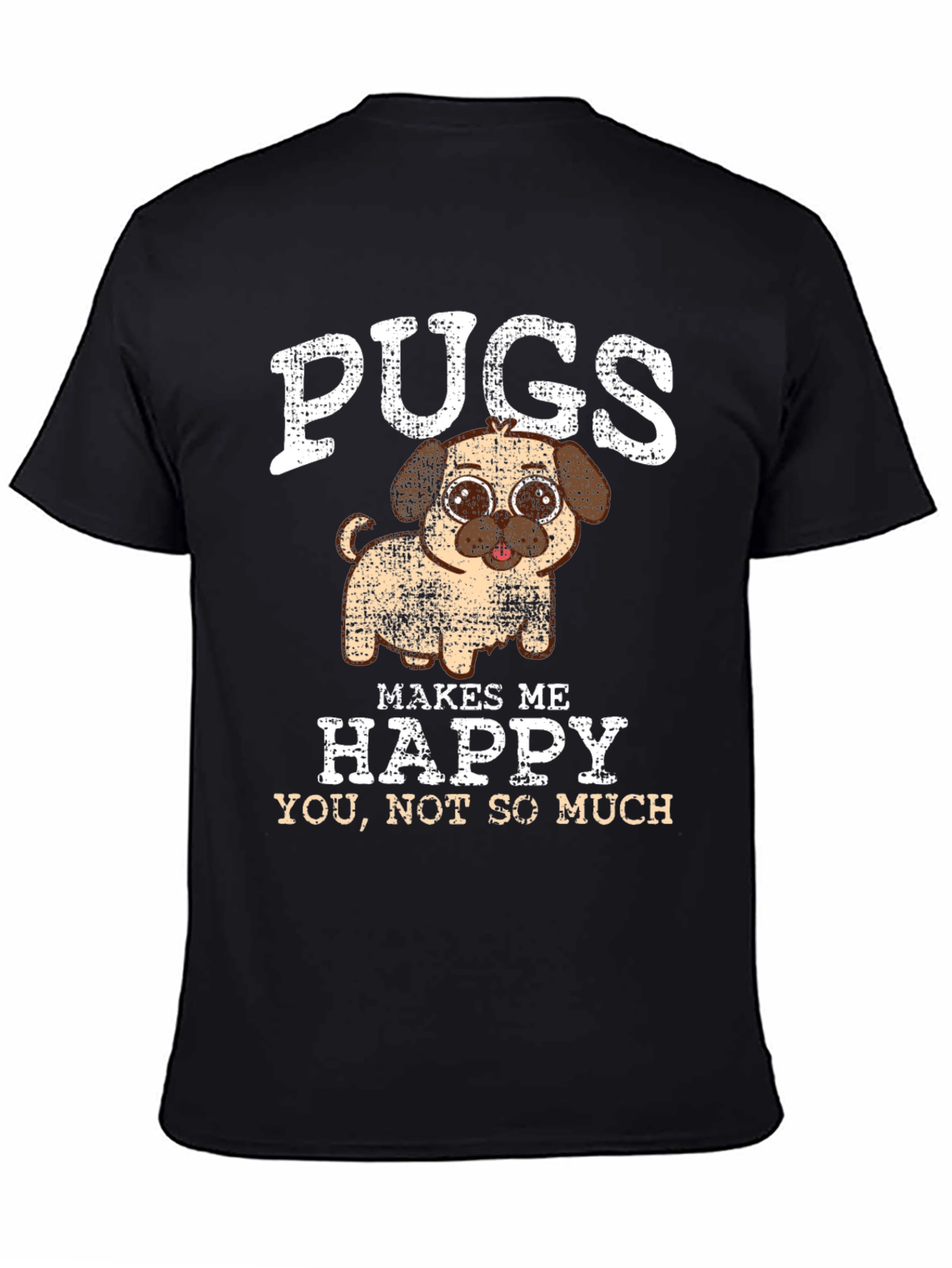 Pugs Make Me Happy Graphic Tee