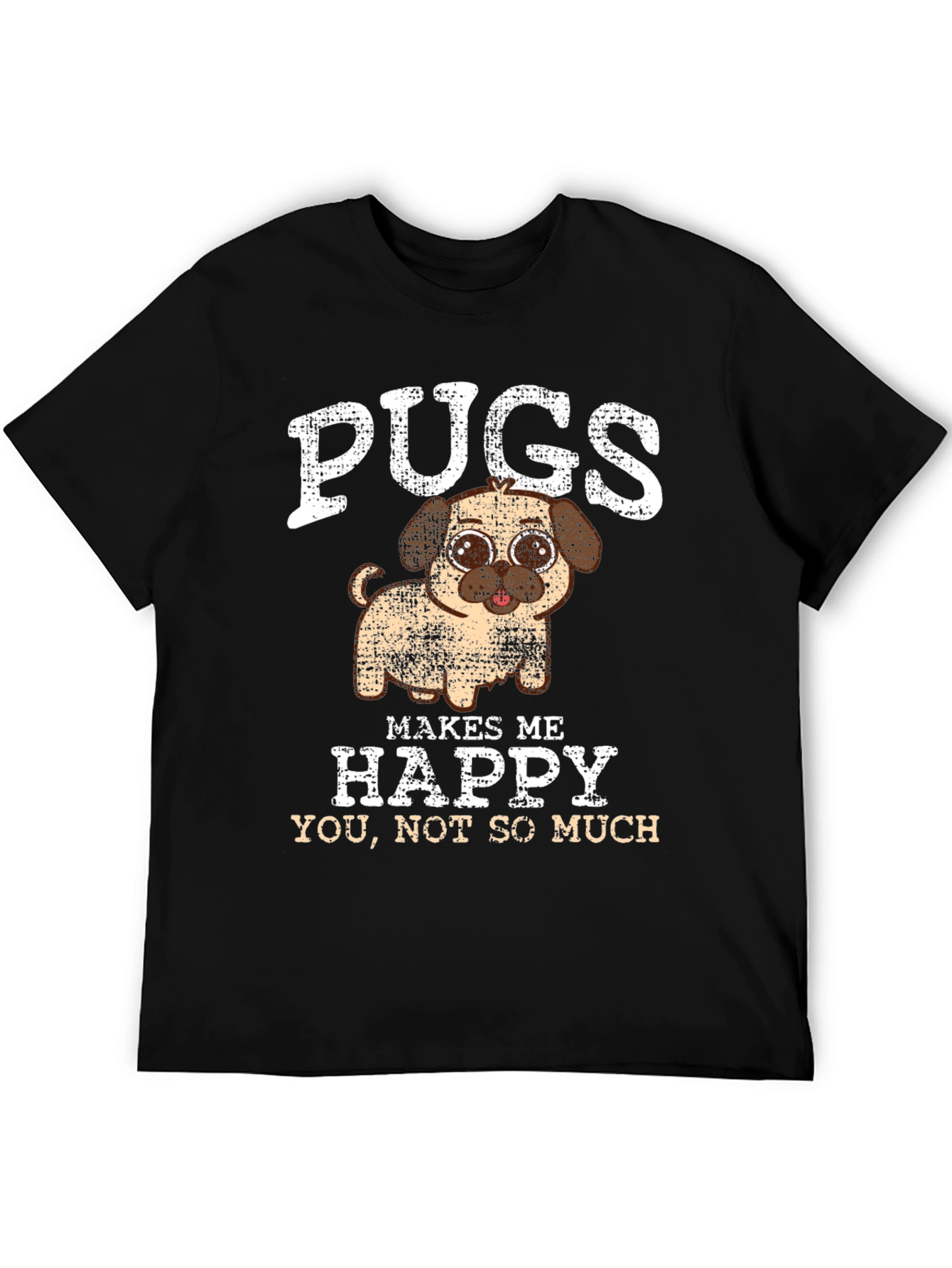 Pugs Make Me Happy Graphic Tee