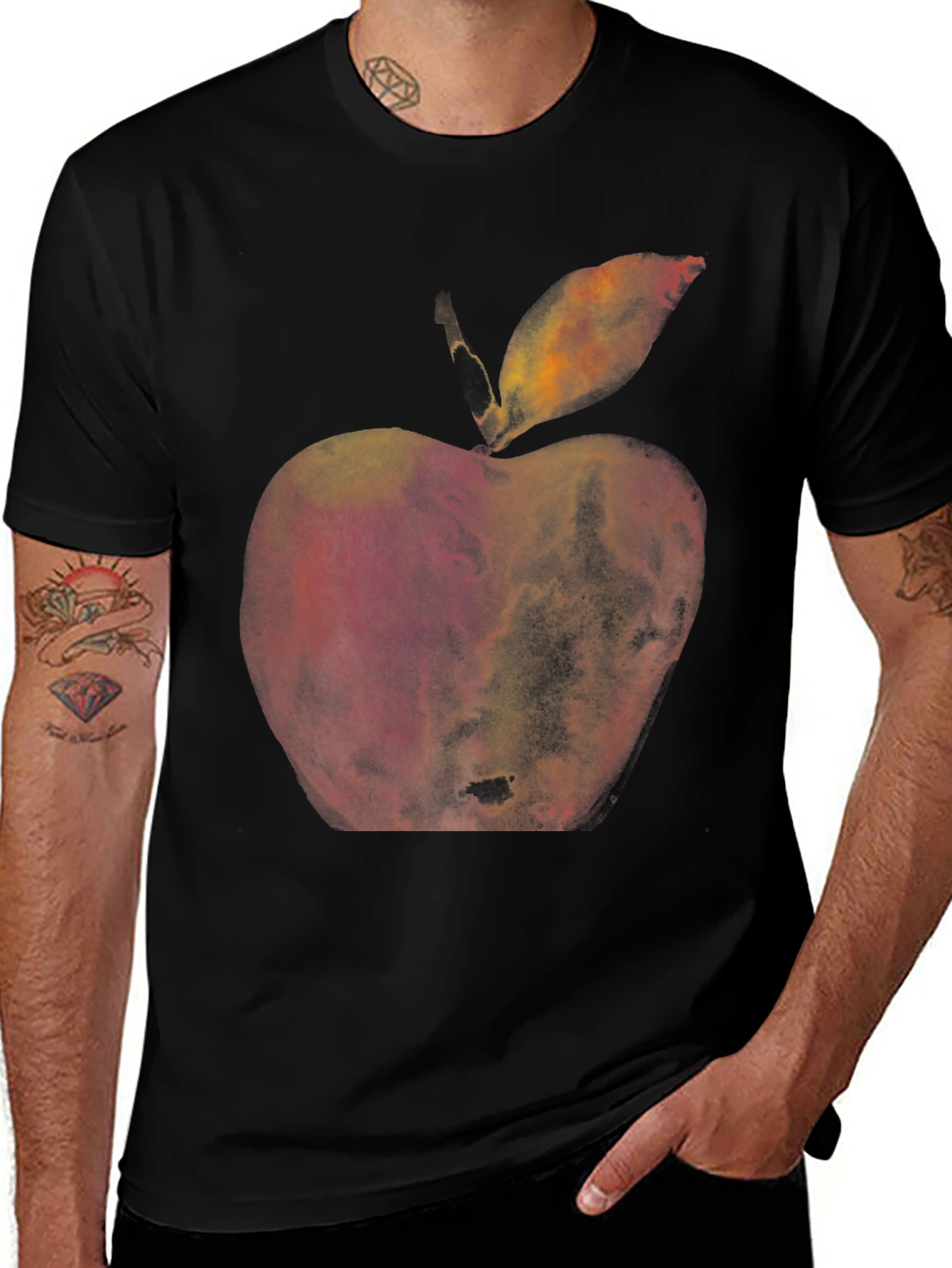Apple Graphic Black T-Shirt