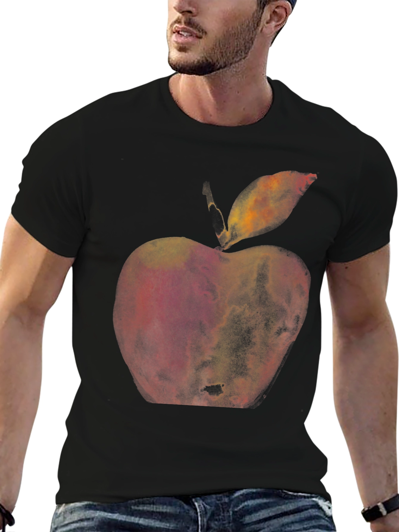 Apple Graphic Black T-Shirt
