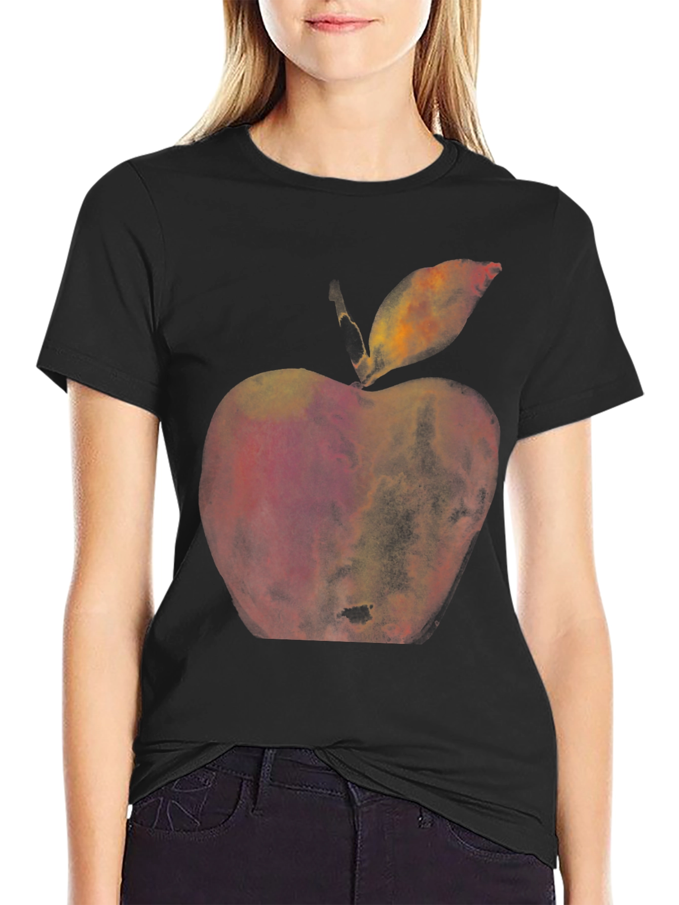 Apple Graphic Black T-Shirt