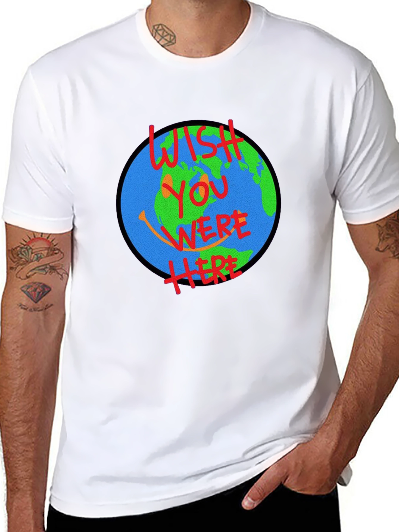 Wish You Were Here Earth Graphic T-Shirt