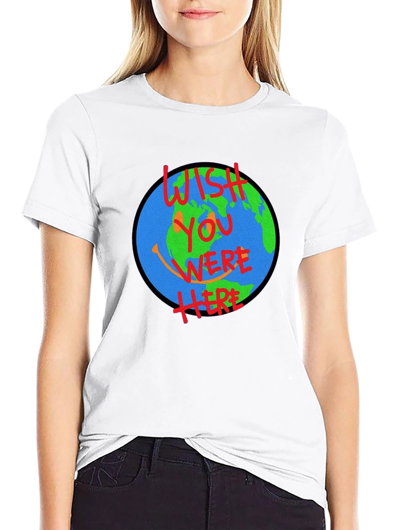 Wish You Were Here Earth Graphic T-Shirt