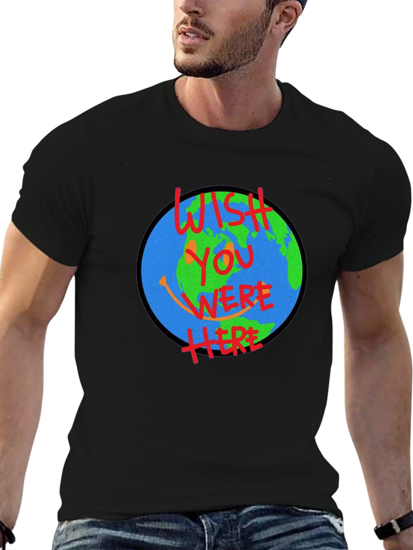 Wish You Were Here Earth Graphic T-Shirt