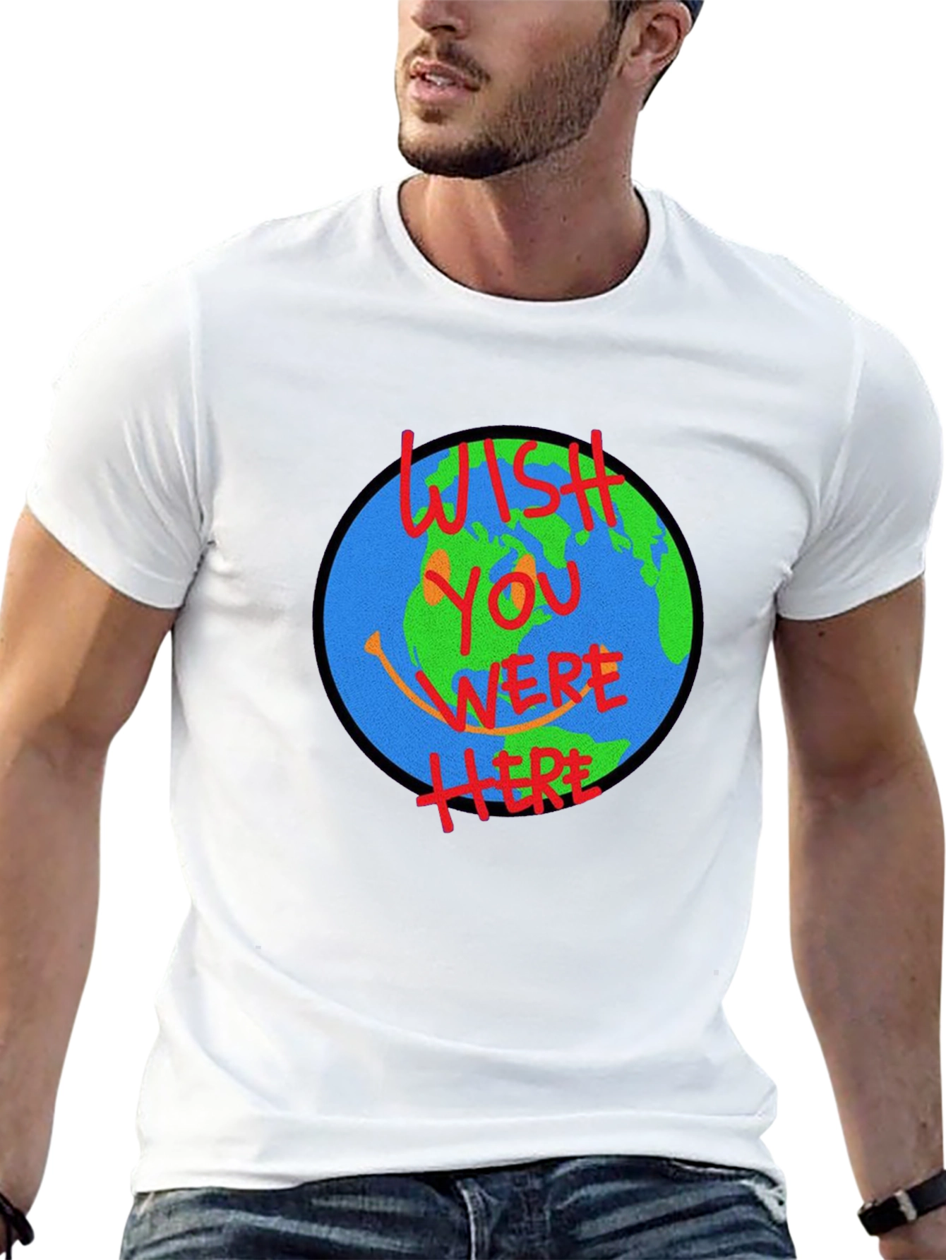 Wish You Were Here Earth Graphic T-Shirt
