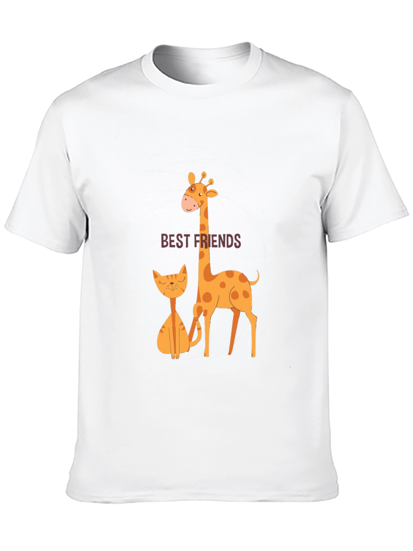 Best Friends Giraffe and Cat T-Shirt