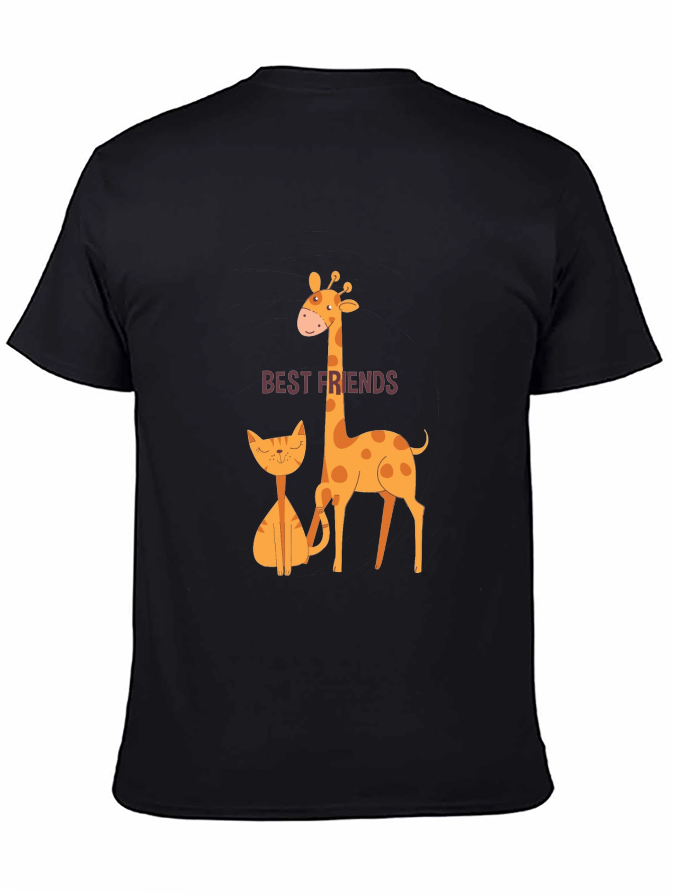 Best Friends Giraffe and Cat T-Shirt