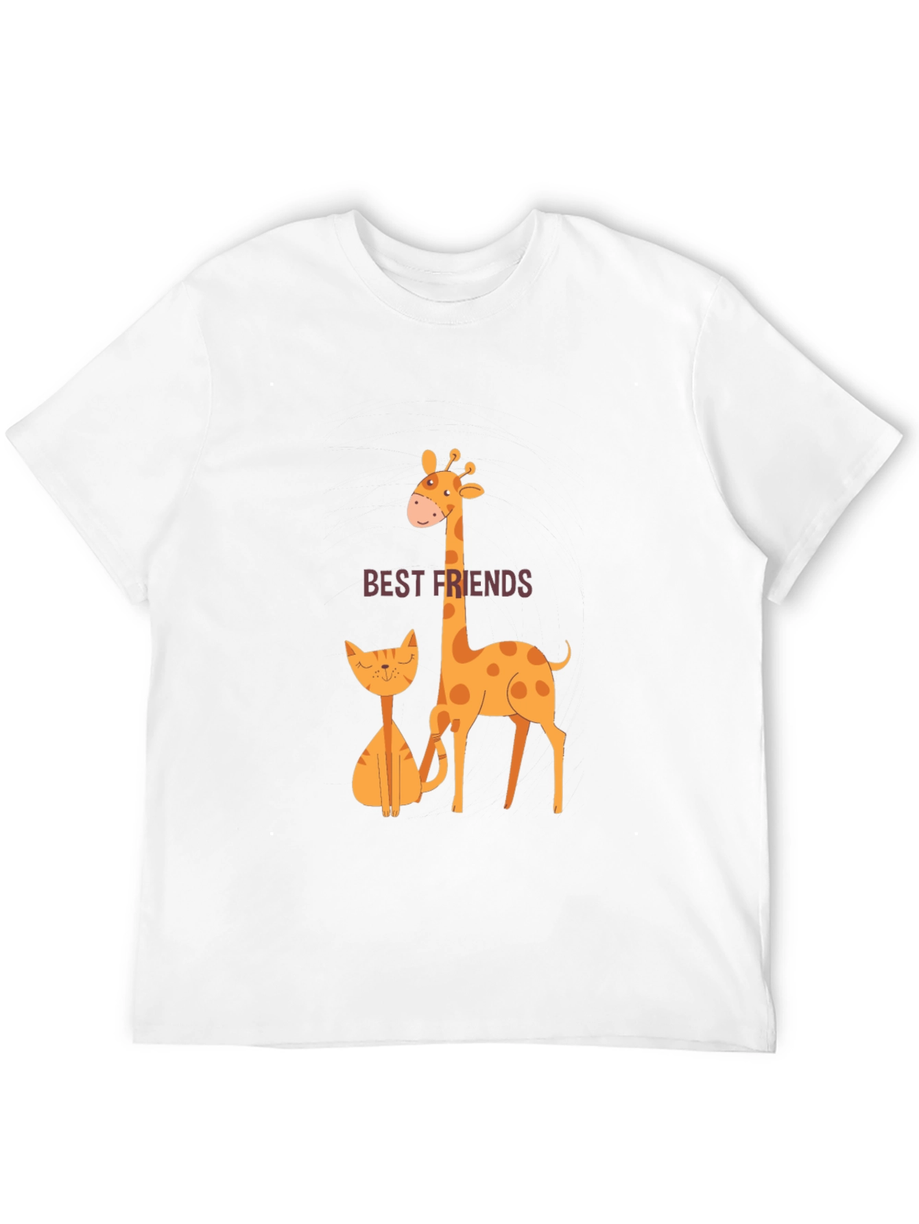 Best Friends Giraffe and Cat T-Shirt