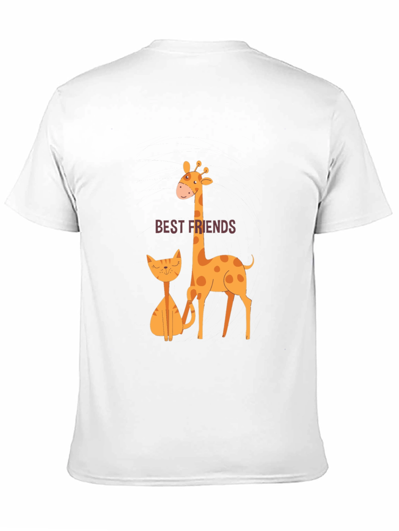 Best Friends Giraffe and Cat T-Shirt