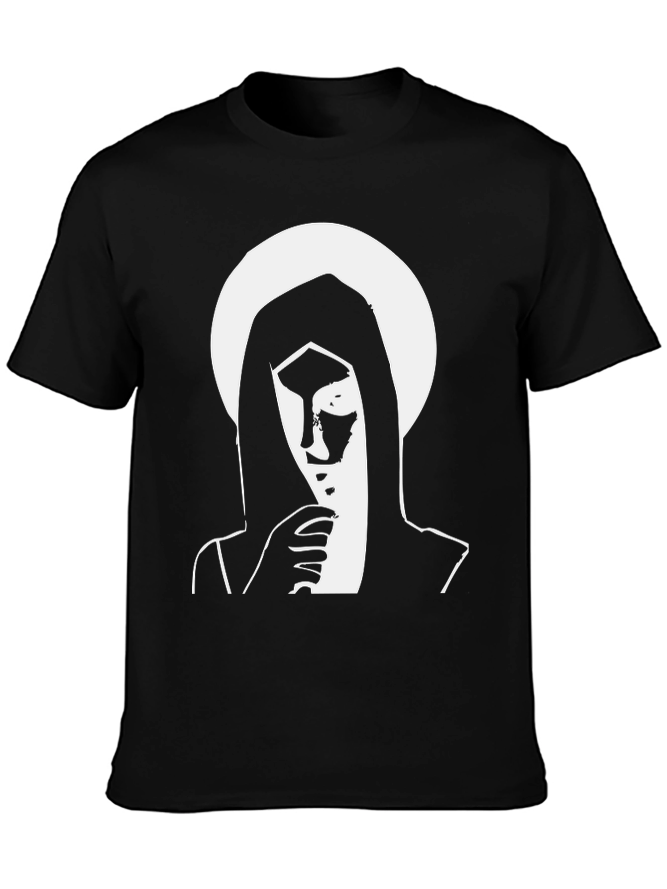 Black T-Shirt with Graphic Print