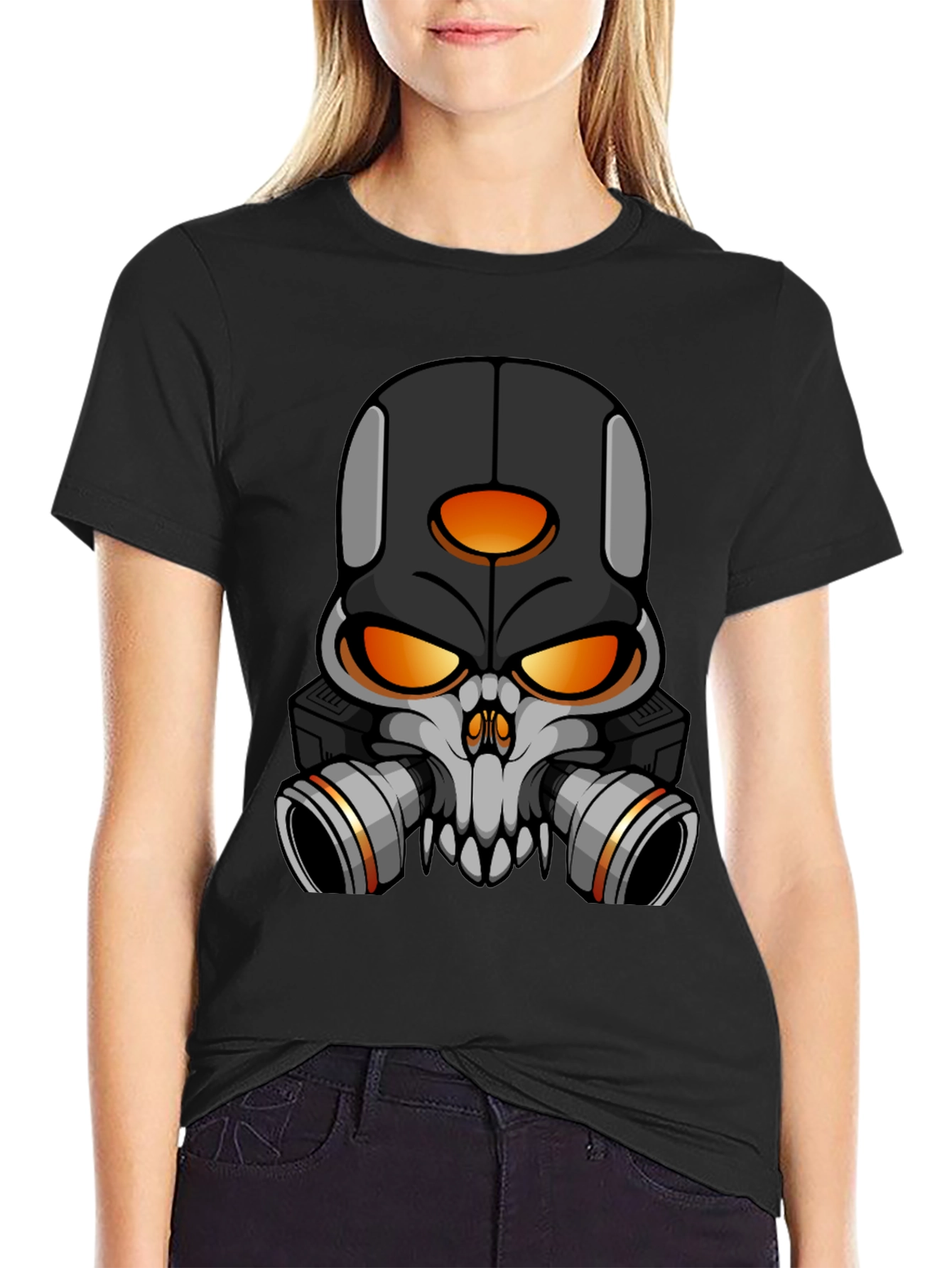 Skull Gas Mask Graphic T-Shirt - Bold Streetwear Style