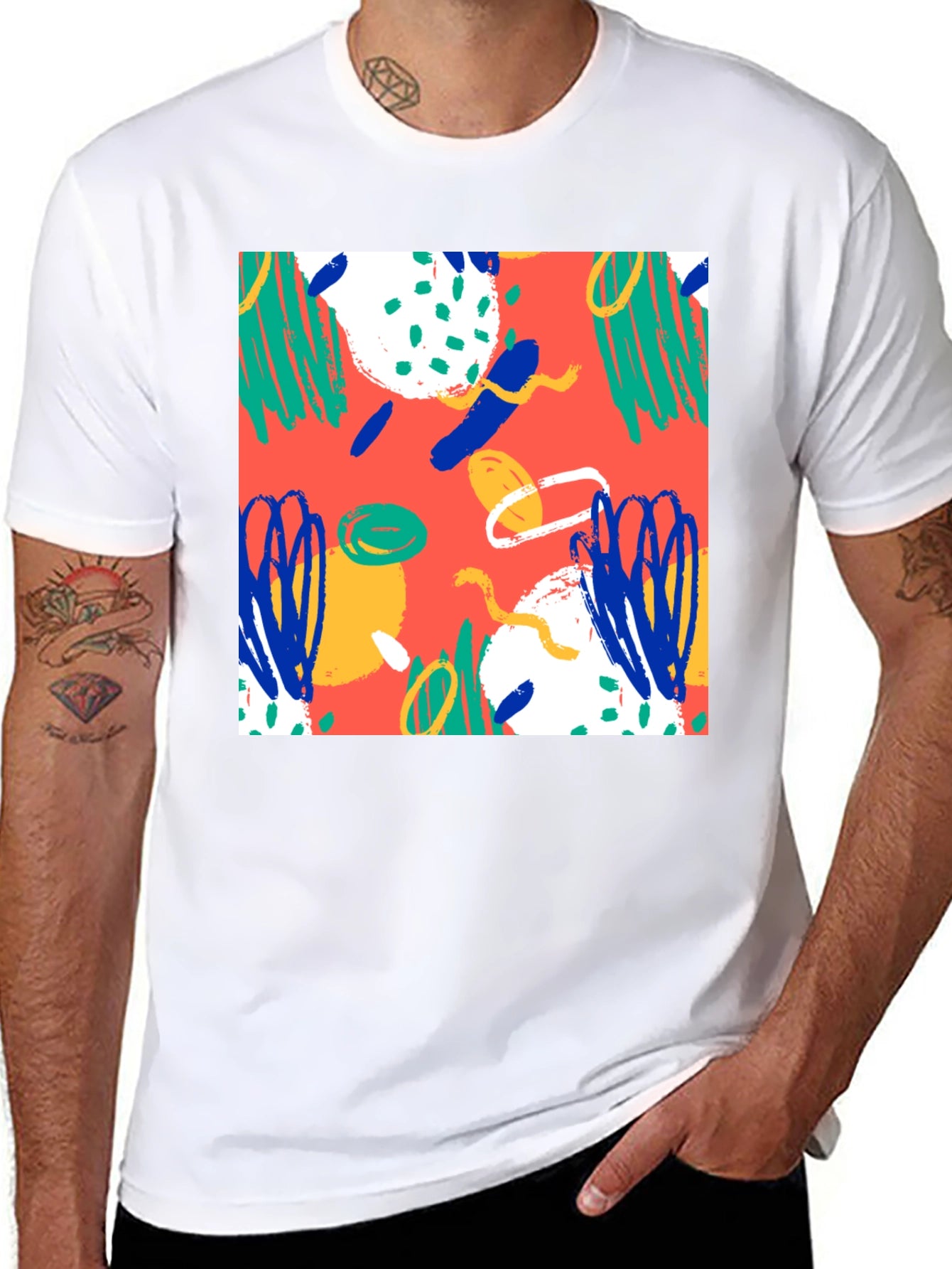 Abstract Art Tee - Modern Graphic Print T-Shirt