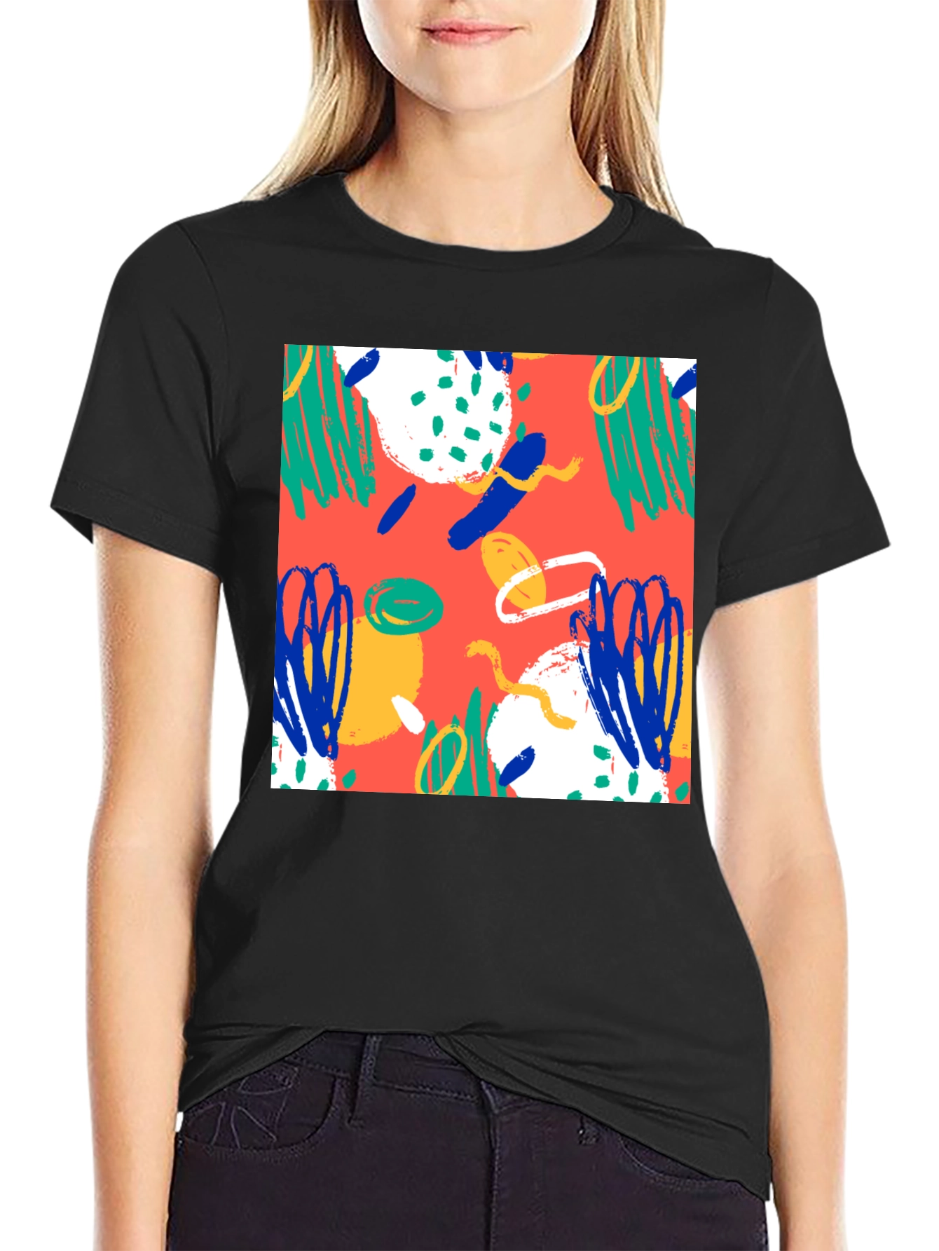 Abstract Art Tee - Modern Graphic Print T-Shirt