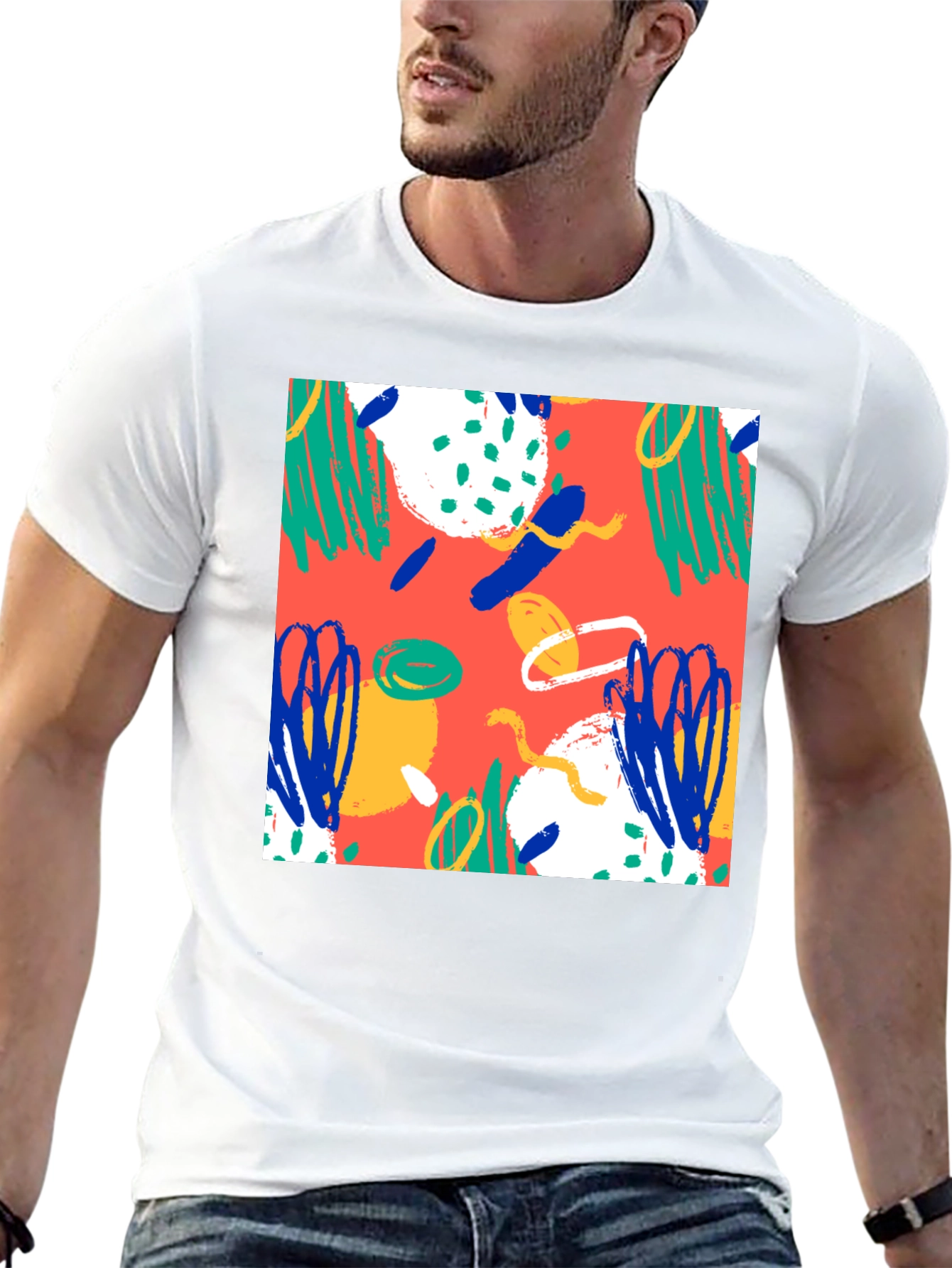 Abstract Art Tee - Modern Graphic Print T-Shirt