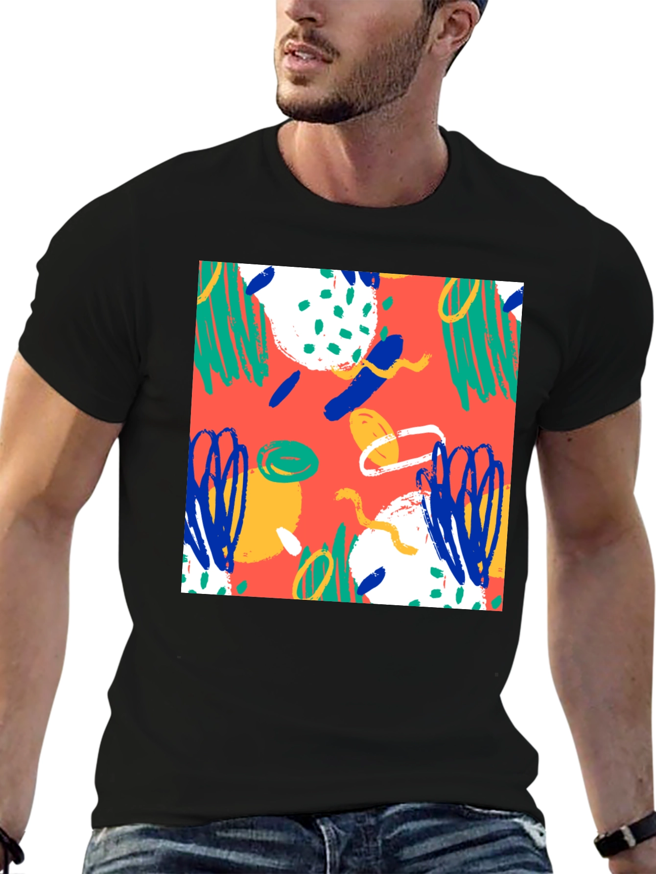Abstract Art Tee - Modern Graphic Print T-Shirt