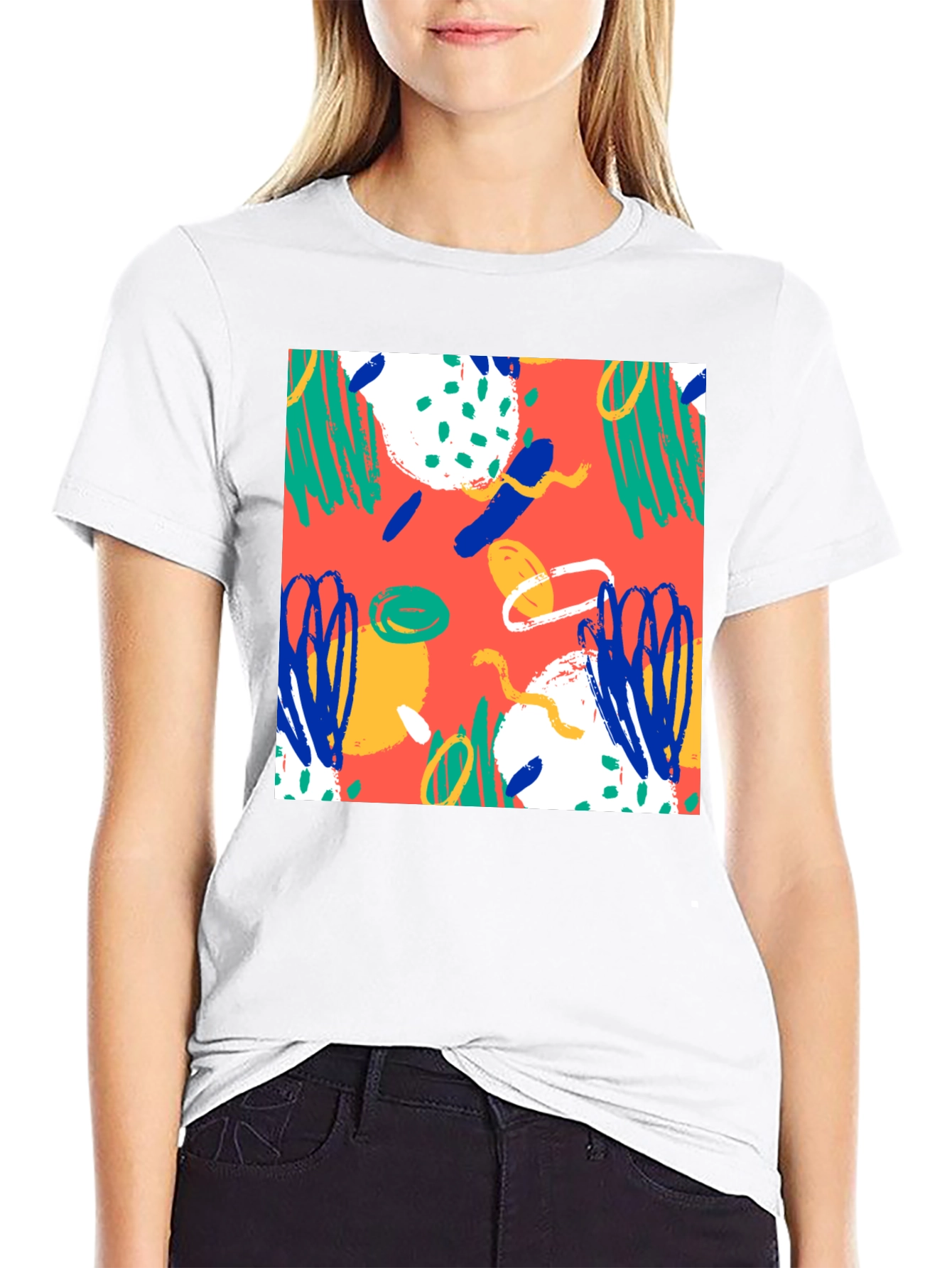 Abstract Art Tee - Modern Graphic Print T-Shirt