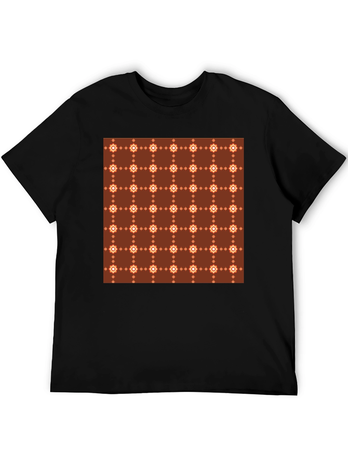 Patterned Tee:  Retro Geometric Print