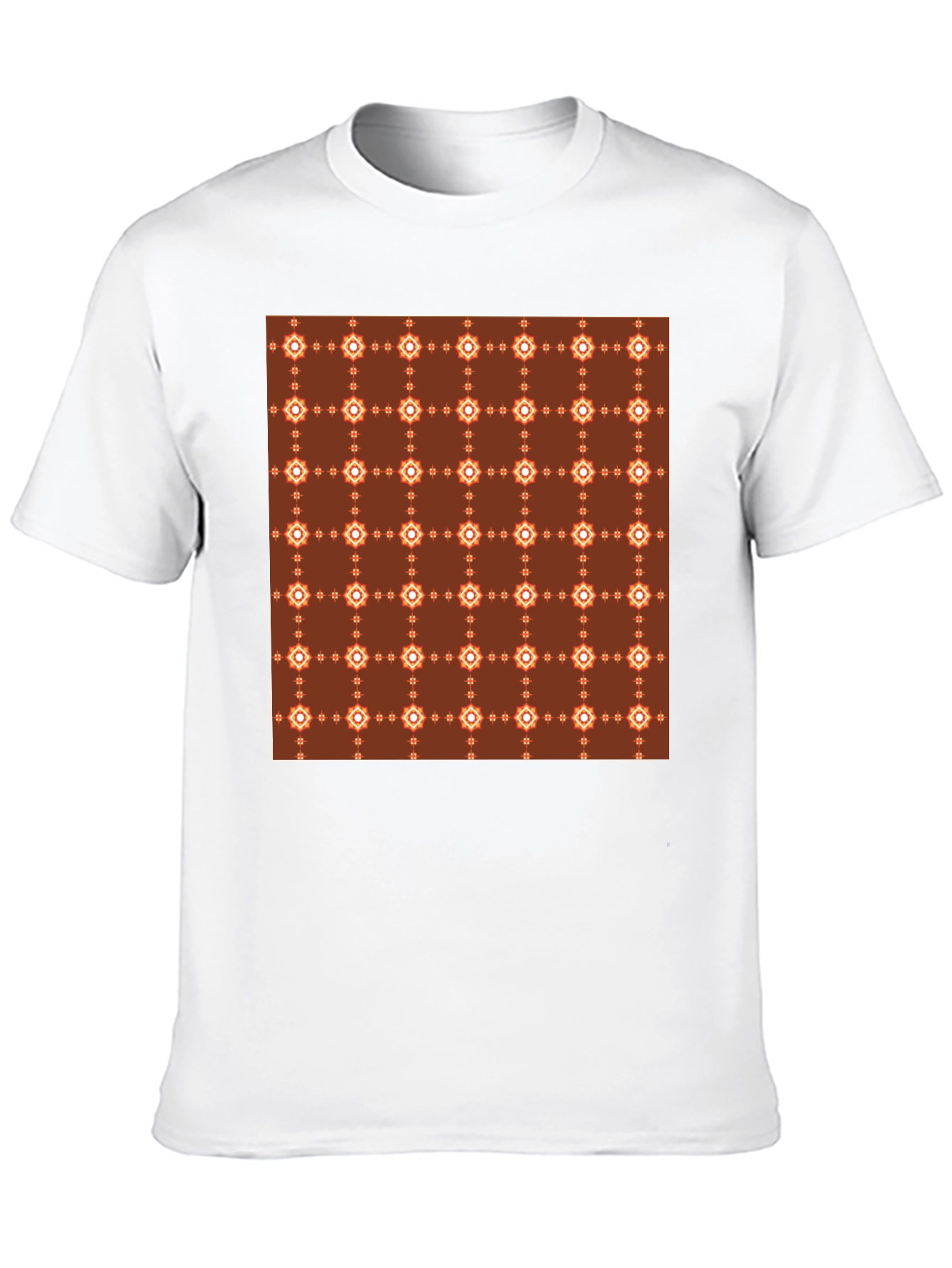 Patterned Tee:  Retro Geometric Print