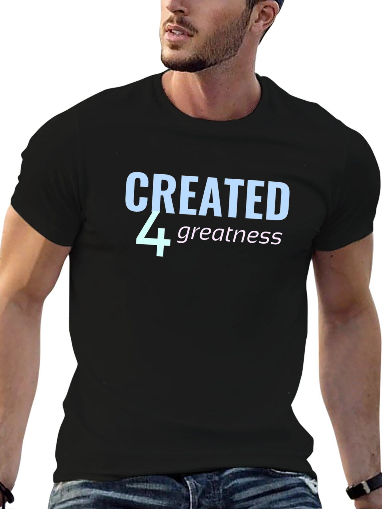 Created 4 Greatness Black T-Shirt