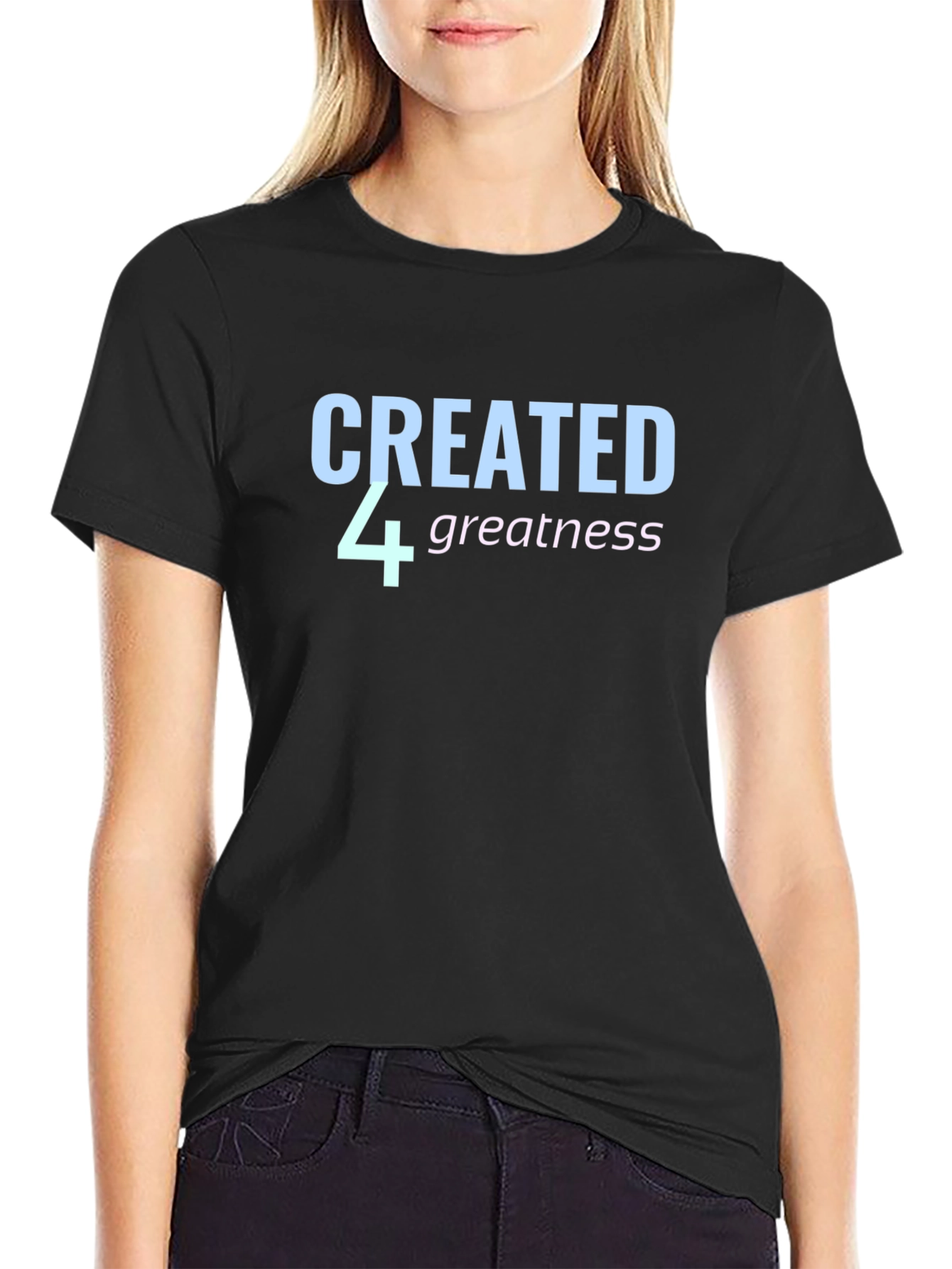 Created 4 Greatness Black T-Shirt