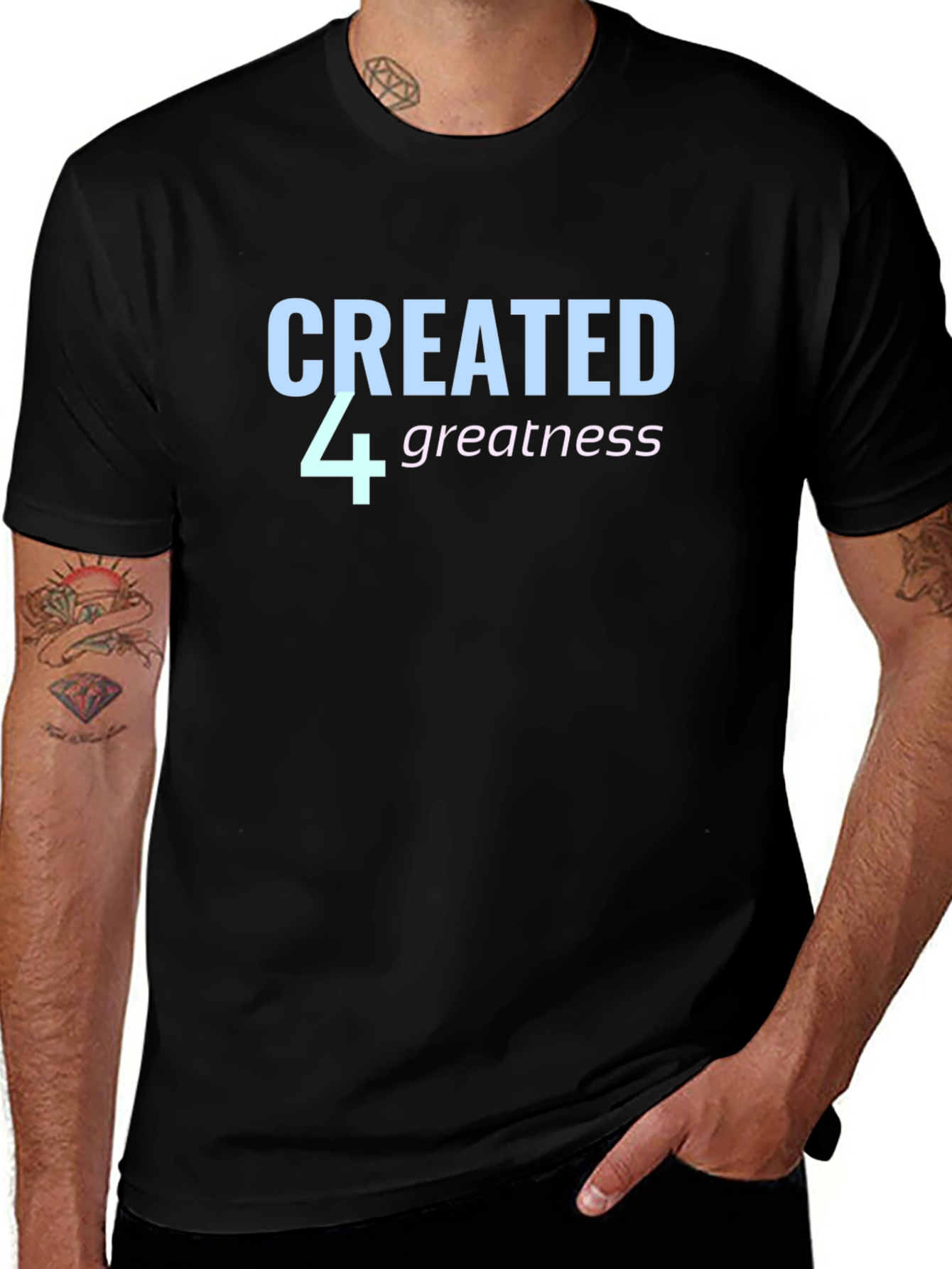 Created 4 Greatness Black T-Shirt