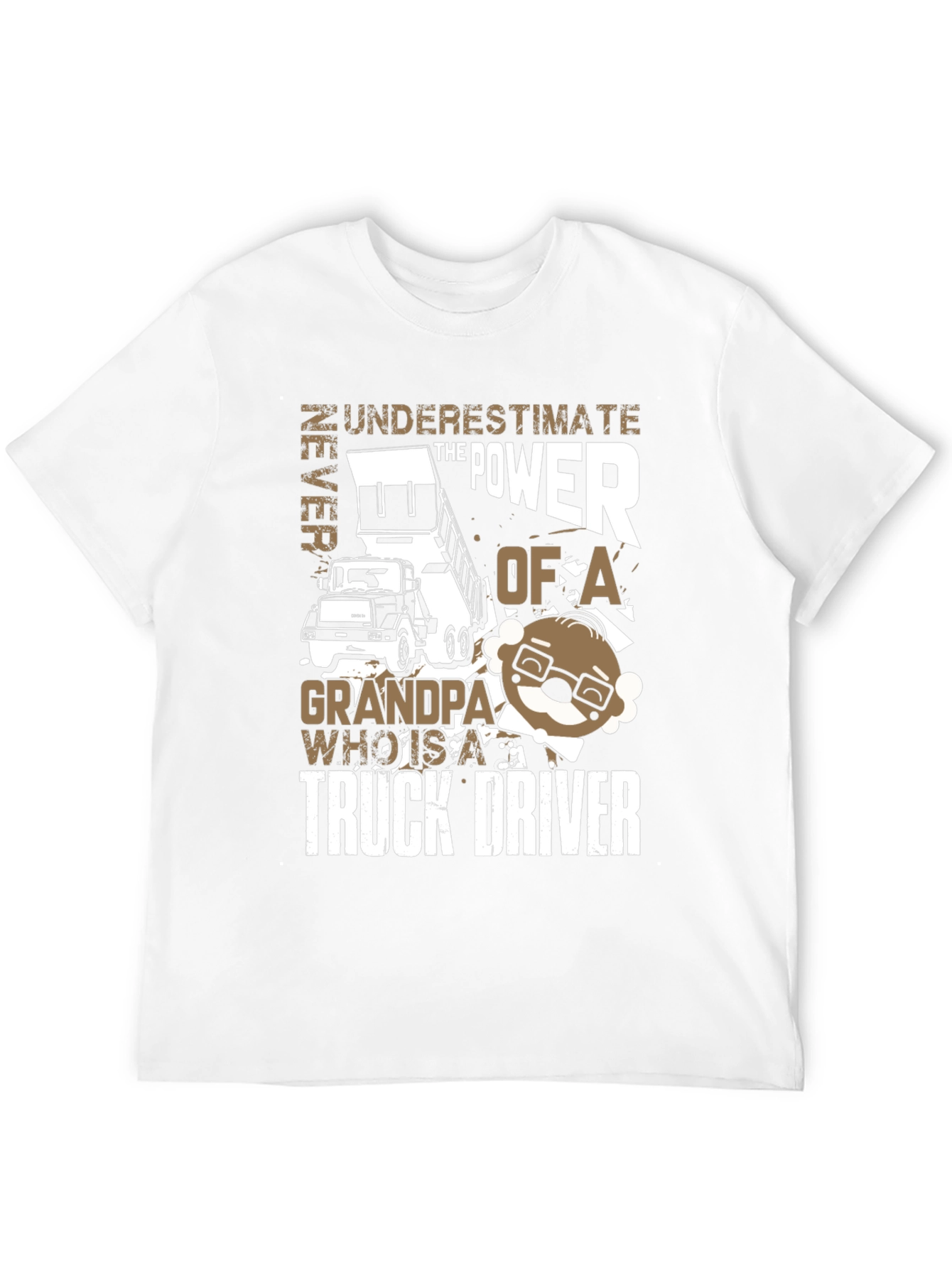 Grandpa Truck Driver T-Shirt - Never Underestimate the Power!