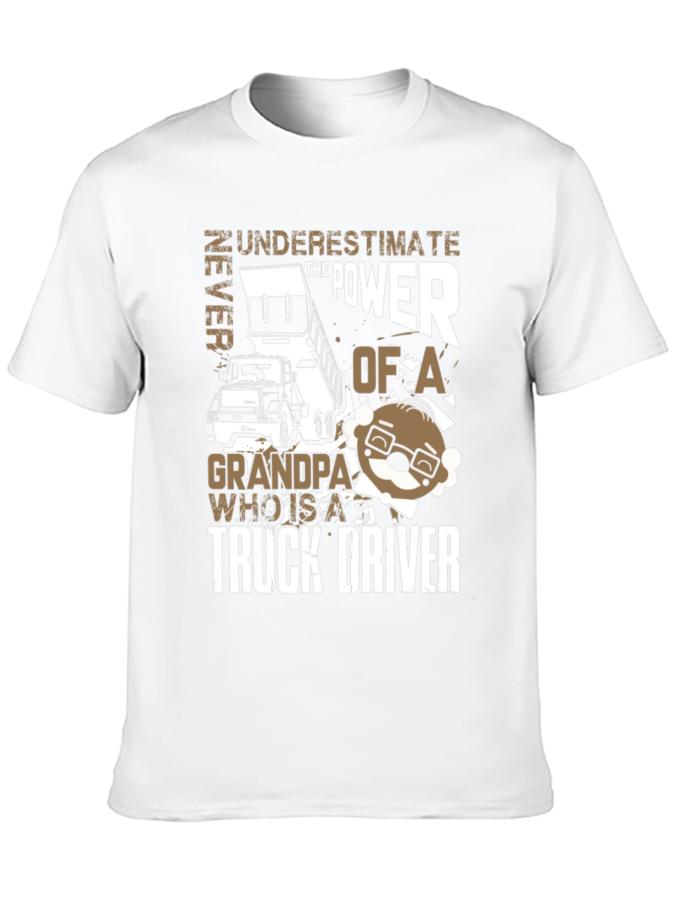 Grandpa Truck Driver T-Shirt - Never Underestimate the Power!