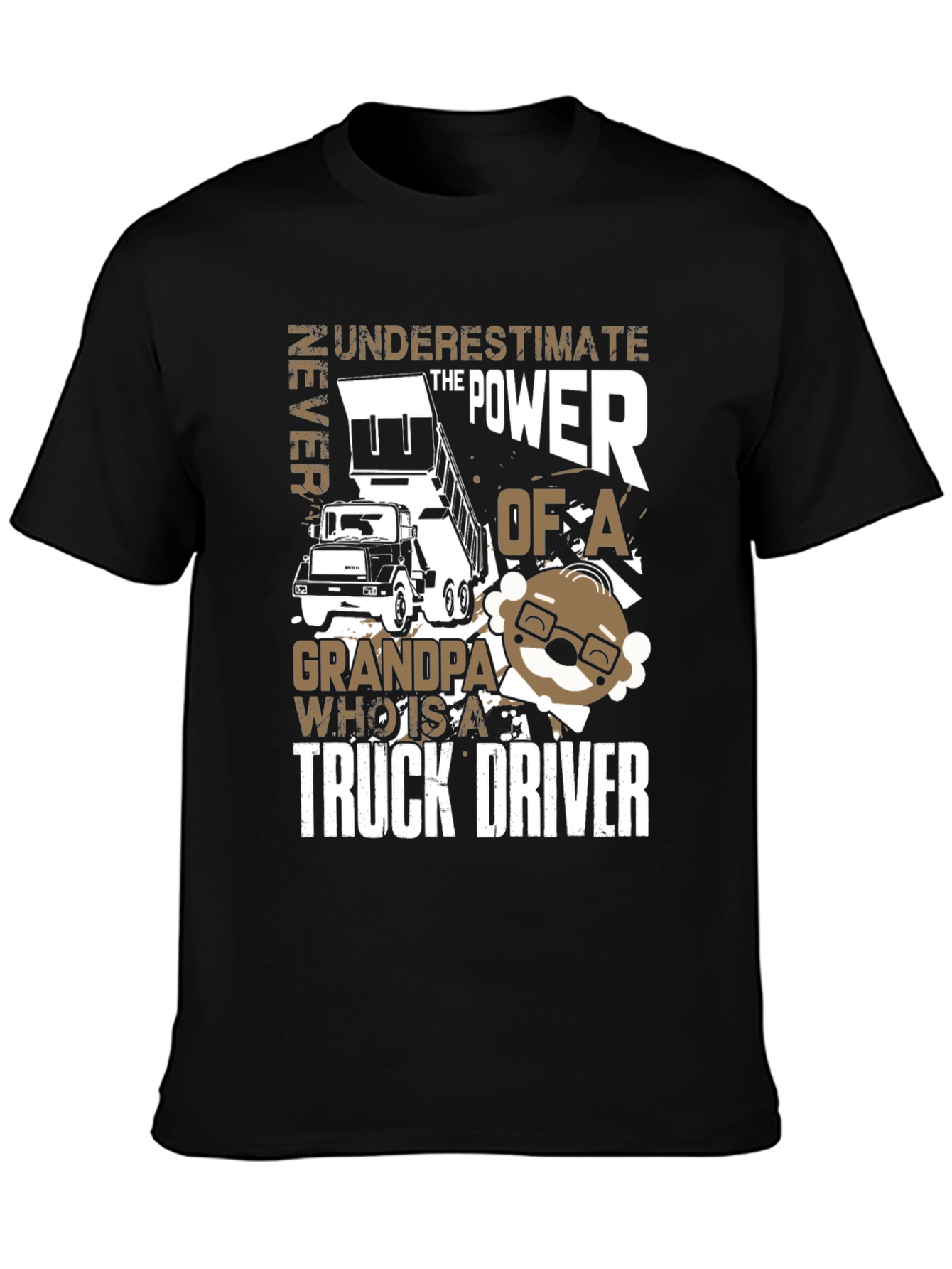 Grandpa Truck Driver T-Shirt - Never Underestimate the Power!