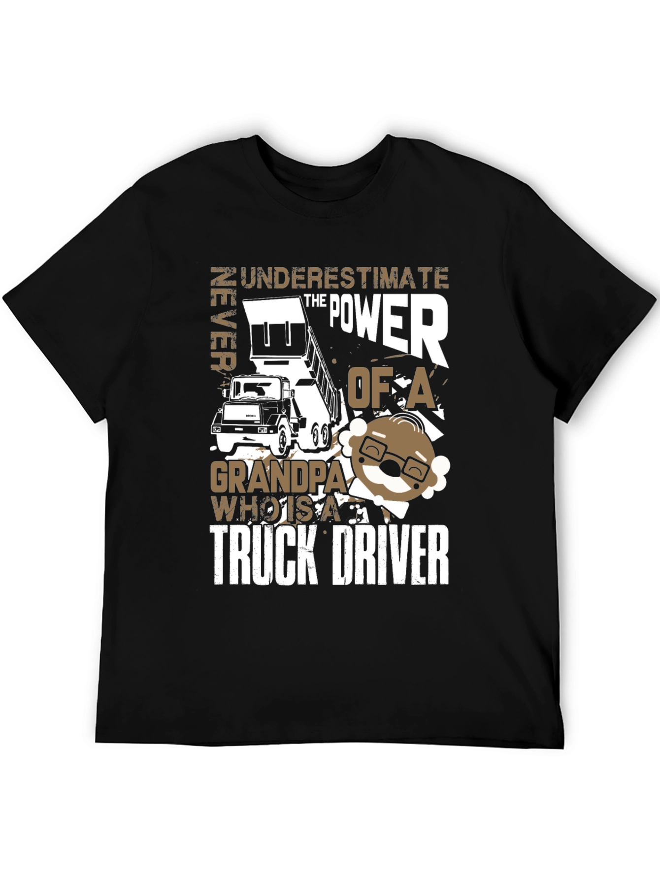 Grandpa Truck Driver T-Shirt - Never Underestimate the Power!