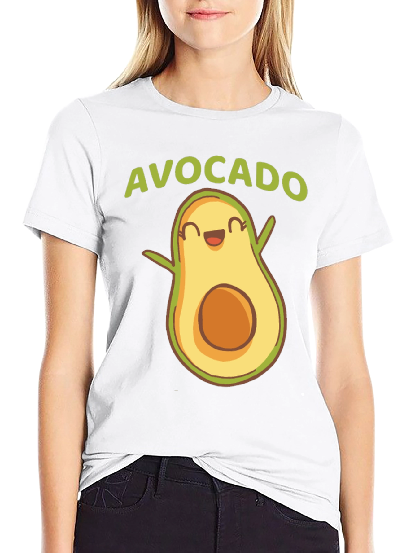 Cute Avocado Graphic Tee - Fun Foodie T-Shirt