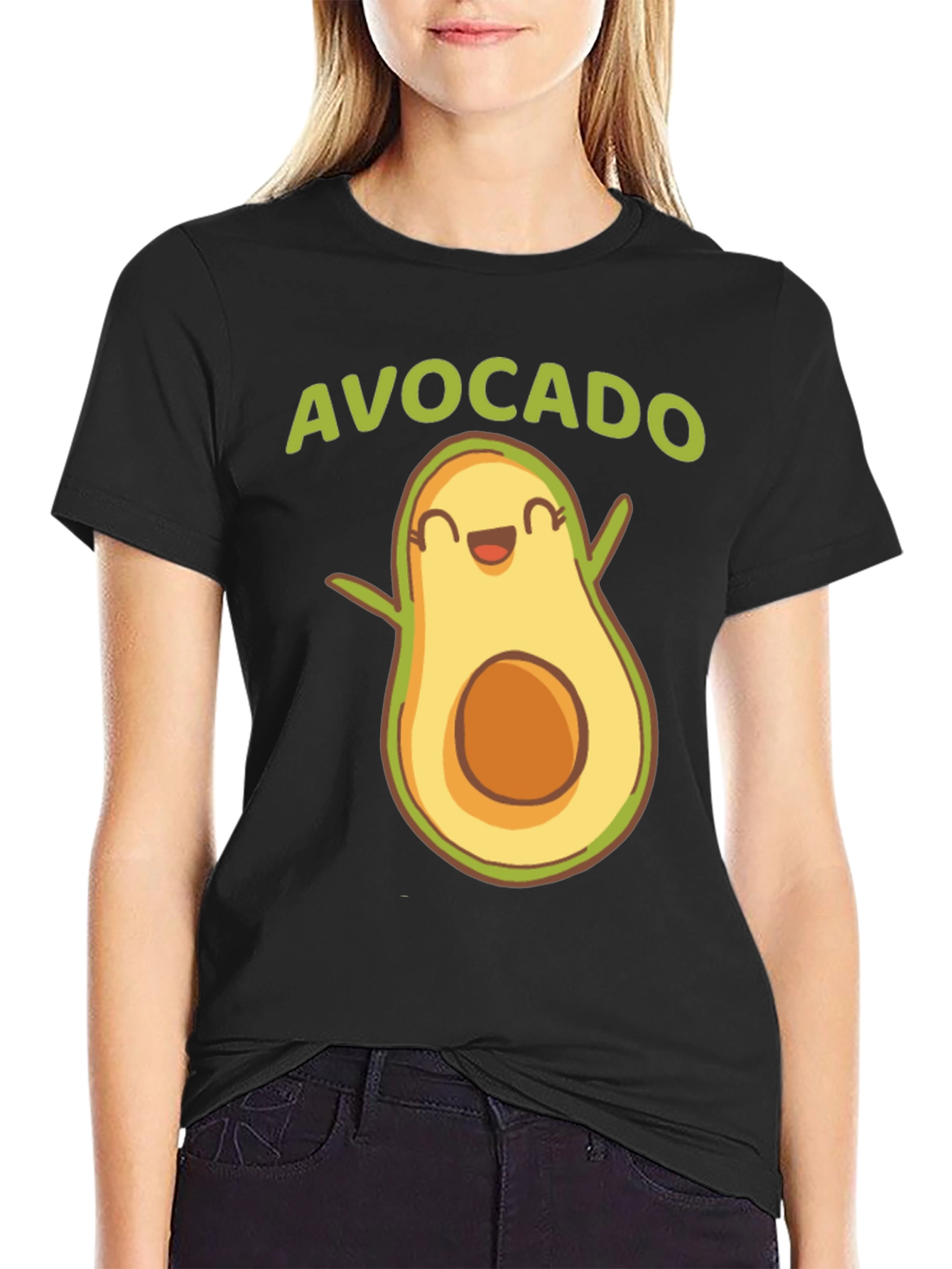Cute Avocado Graphic Tee - Fun Foodie T-Shirt